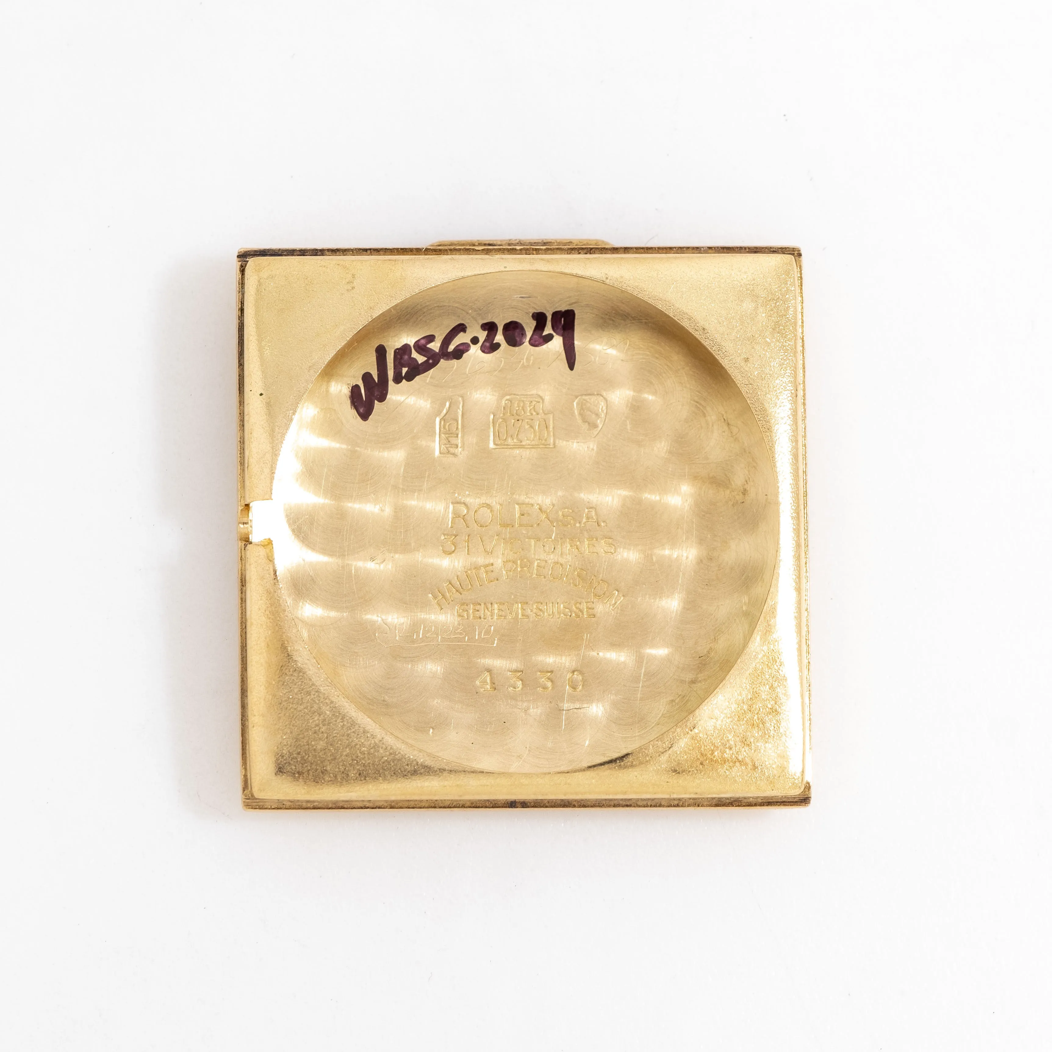 1945 Vintage Rolex Precision Chronometer "Modele Depose" Ref. 4330 Watch in Solid 18k Yellow (# 14851)