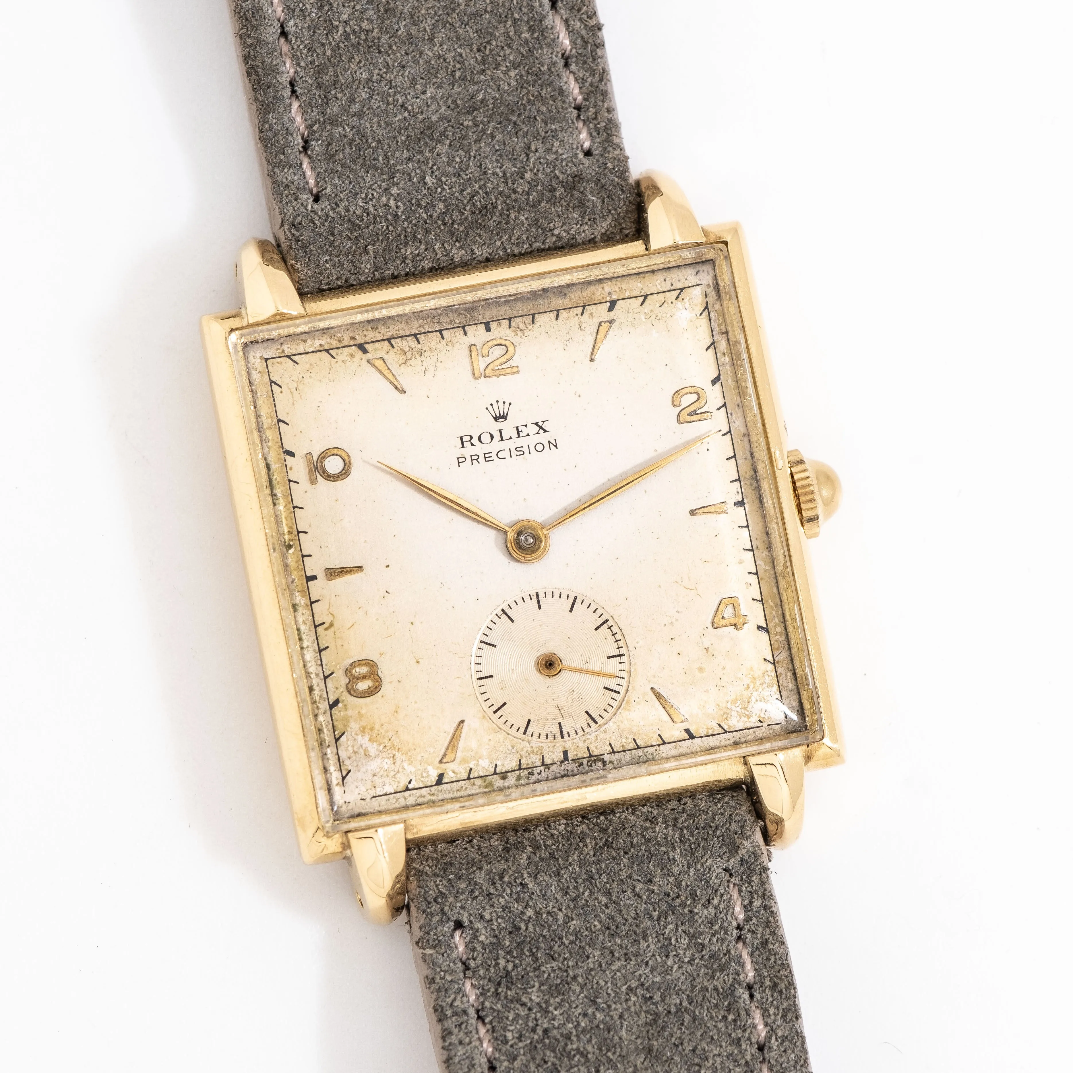 1945 Vintage Rolex Precision Chronometer "Modele Depose" Ref. 4330 Watch in Solid 18k Yellow (# 14851)
