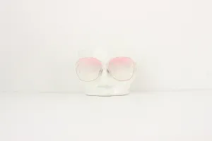 1970s European Pink Lens Half-Frame Sunglasses