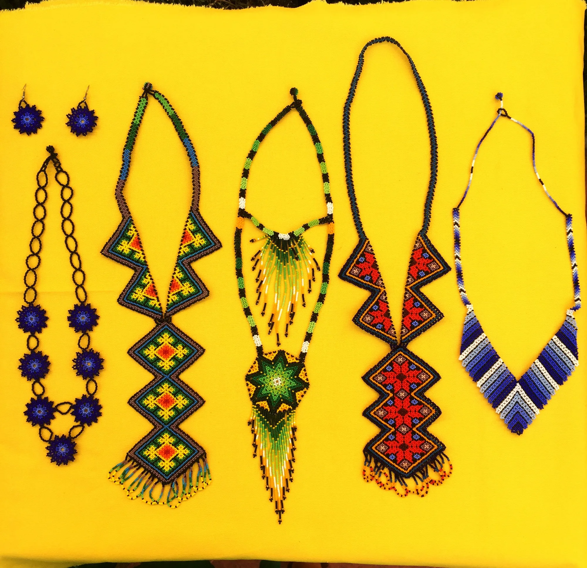 20 Wholesale Mexican Huichol Beaded Necklaces Unique Statement Jewellery
