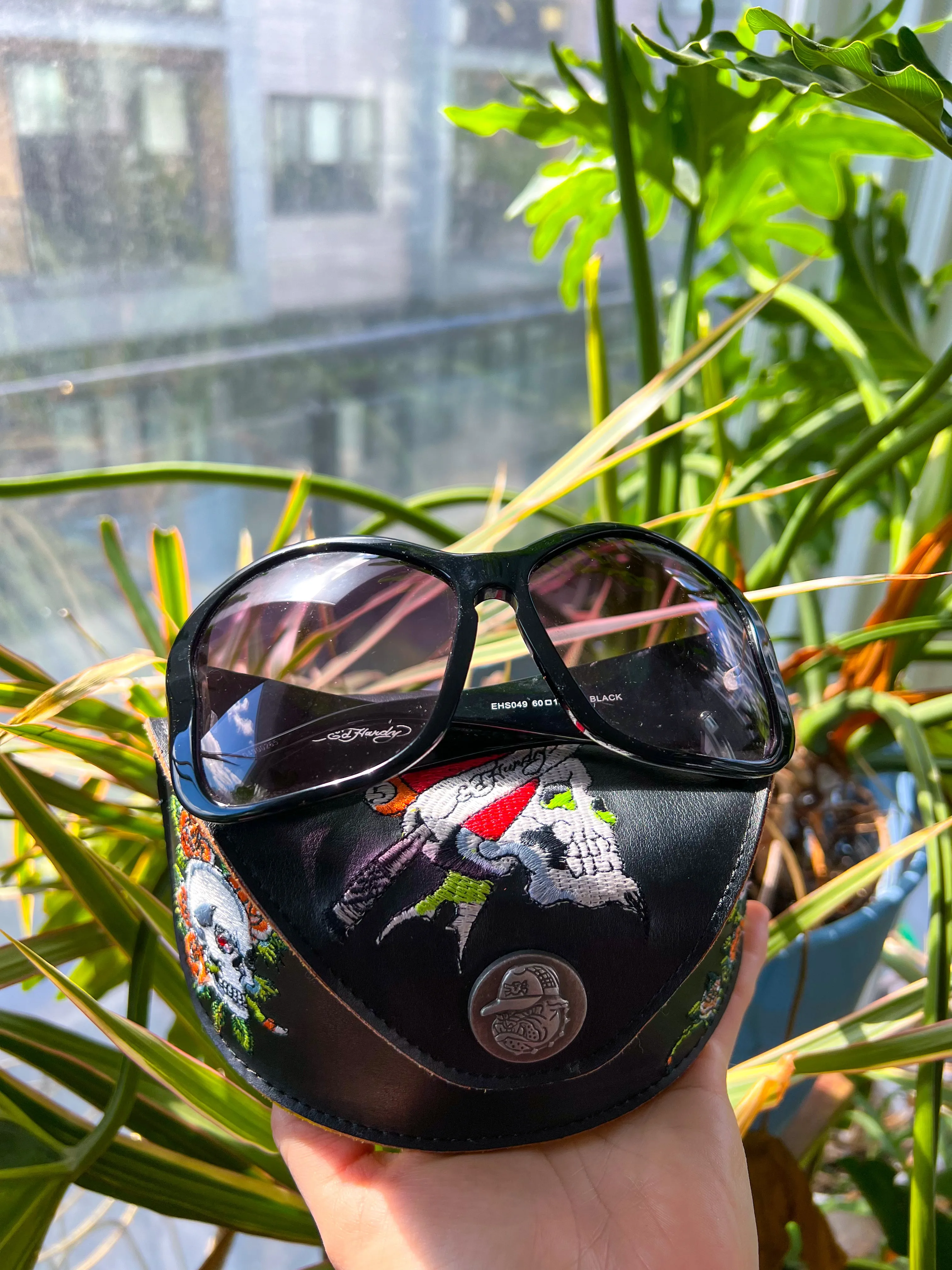 2000s Vintage Ed Hardy Diamonte Sunglasses
