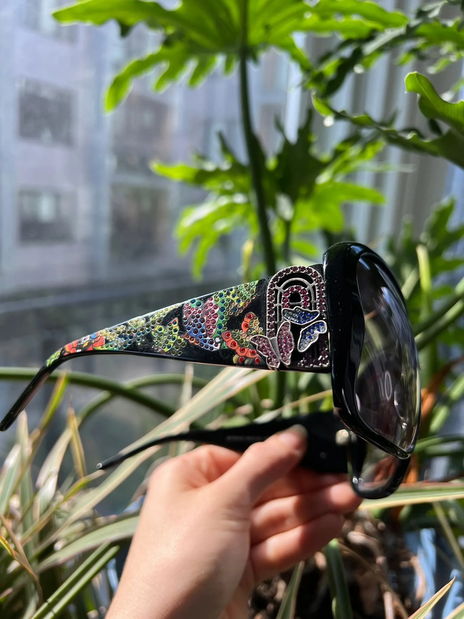 2000s Vintage Ed Hardy Diamonte Sunglasses
