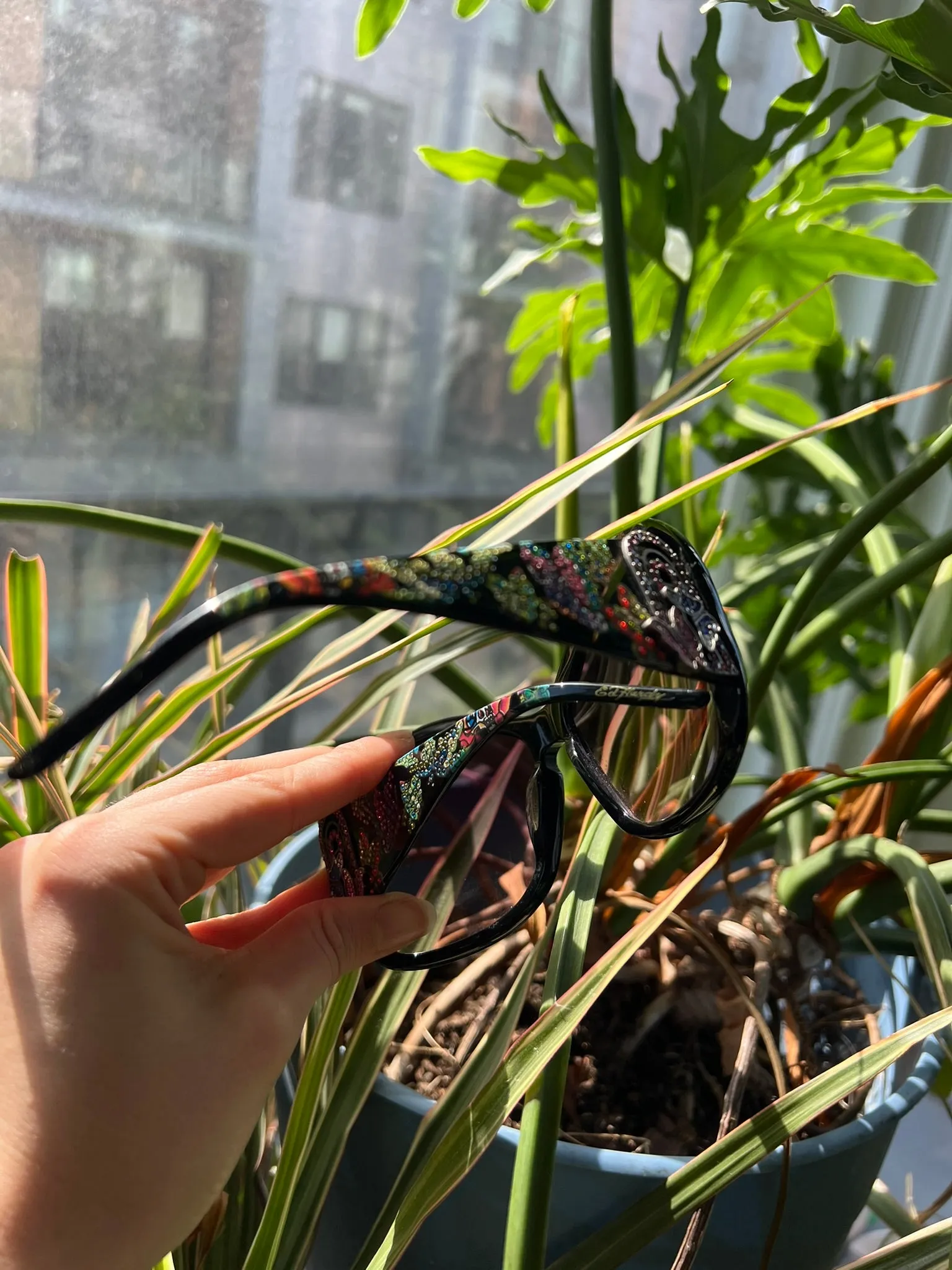 2000s Vintage Ed Hardy Diamonte Sunglasses