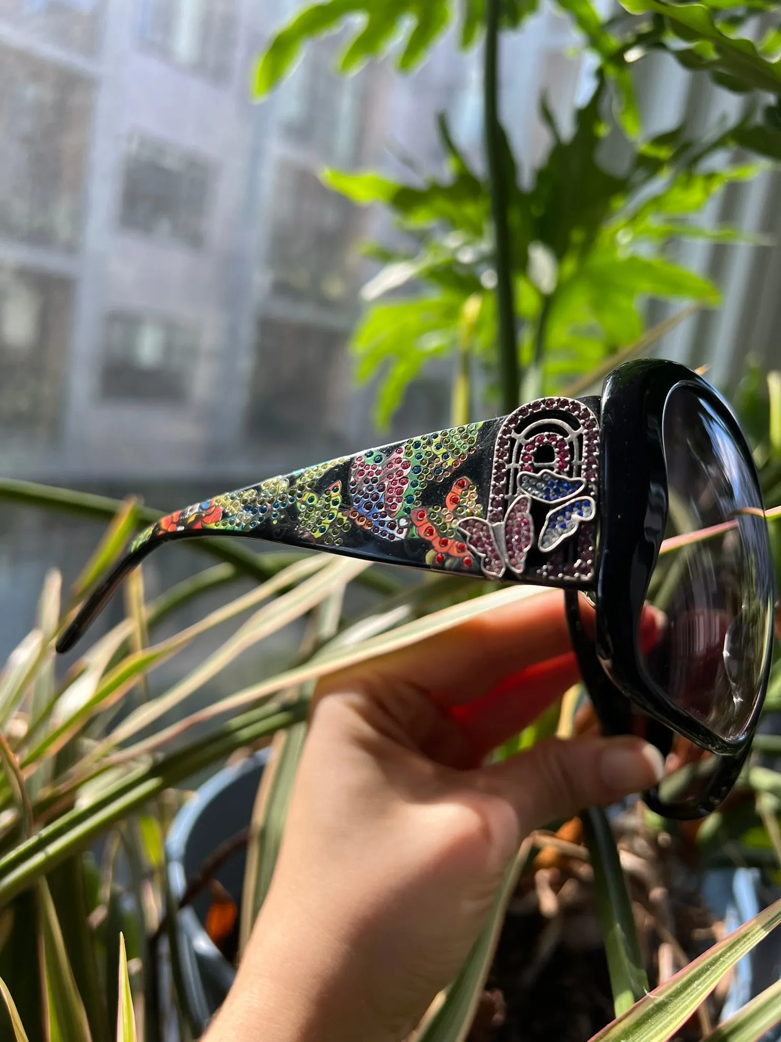 2000s Vintage Ed Hardy Diamonte Sunglasses