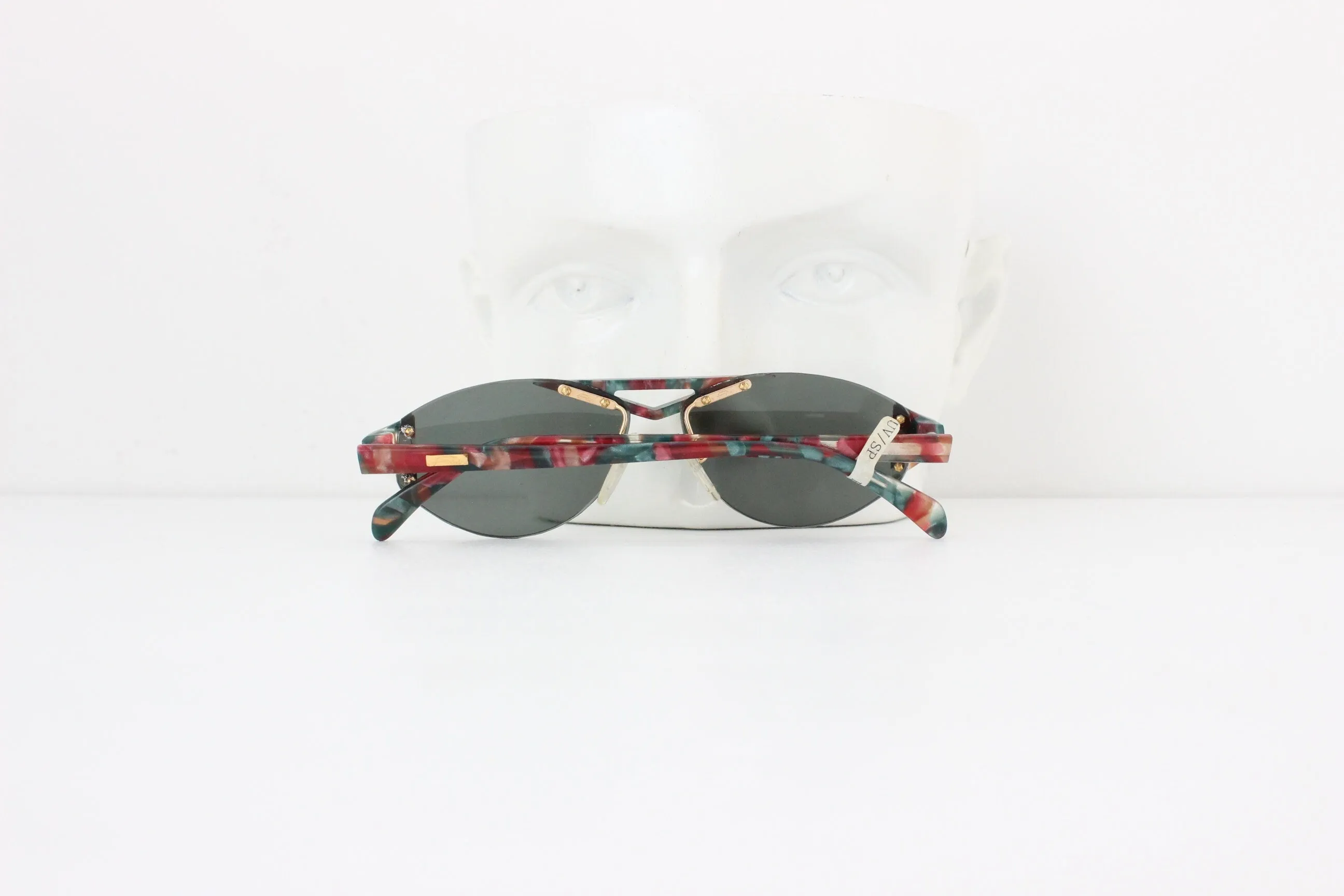 80s "Flair" Germany Mottled Resin Art Sunglasses