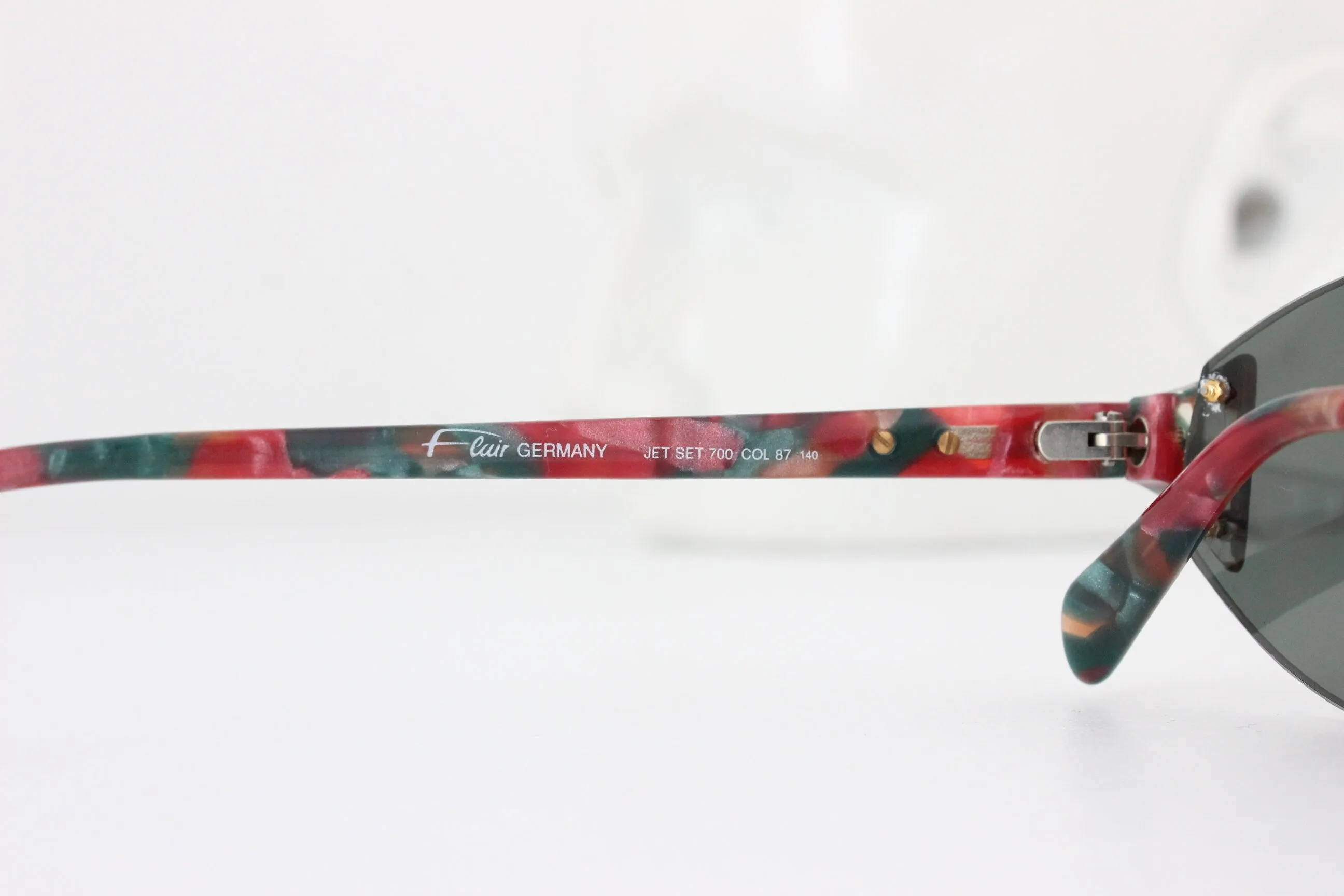 80s "Flair" Germany Mottled Resin Art Sunglasses