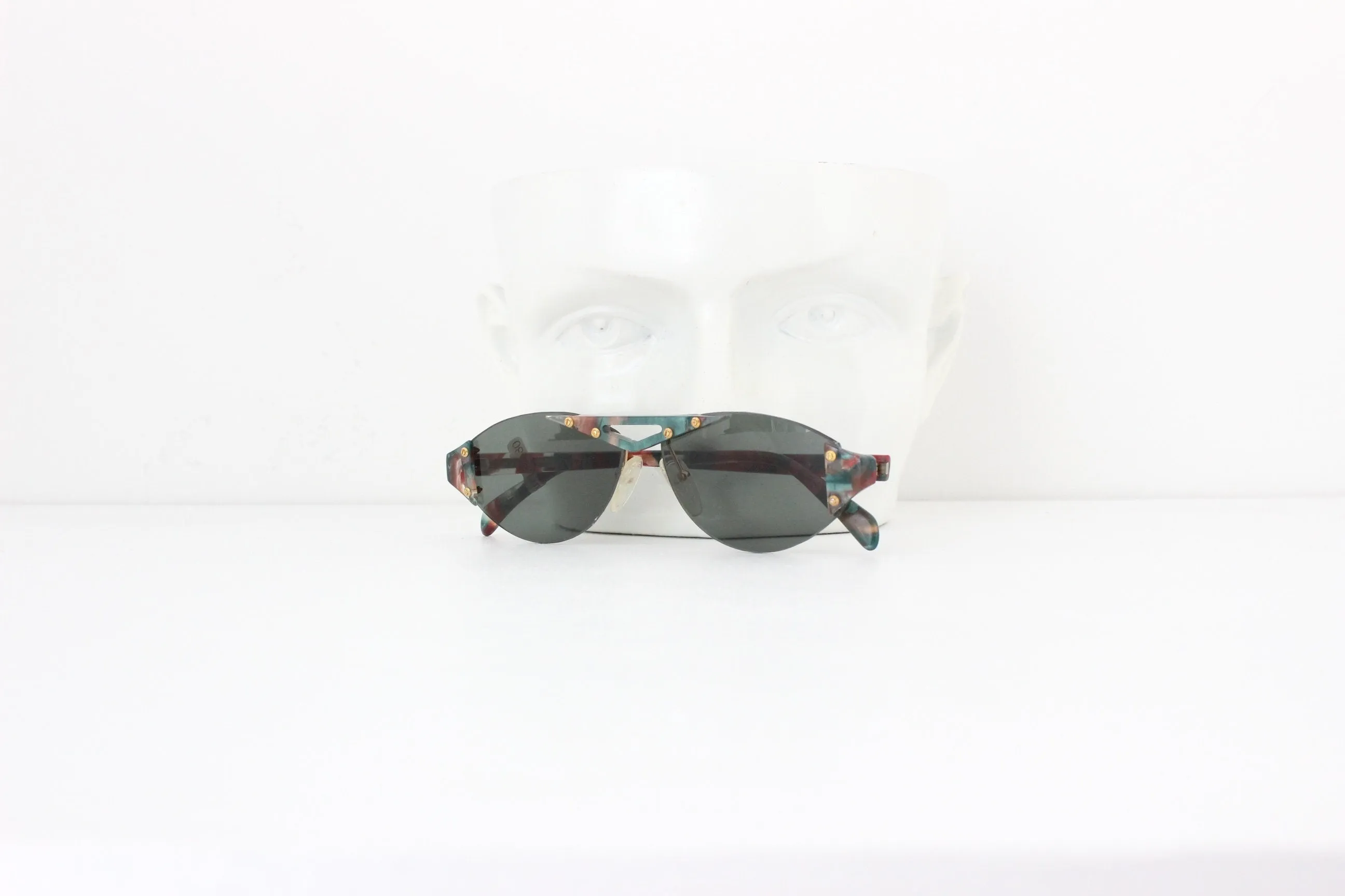 80s "Flair" Germany Mottled Resin Art Sunglasses