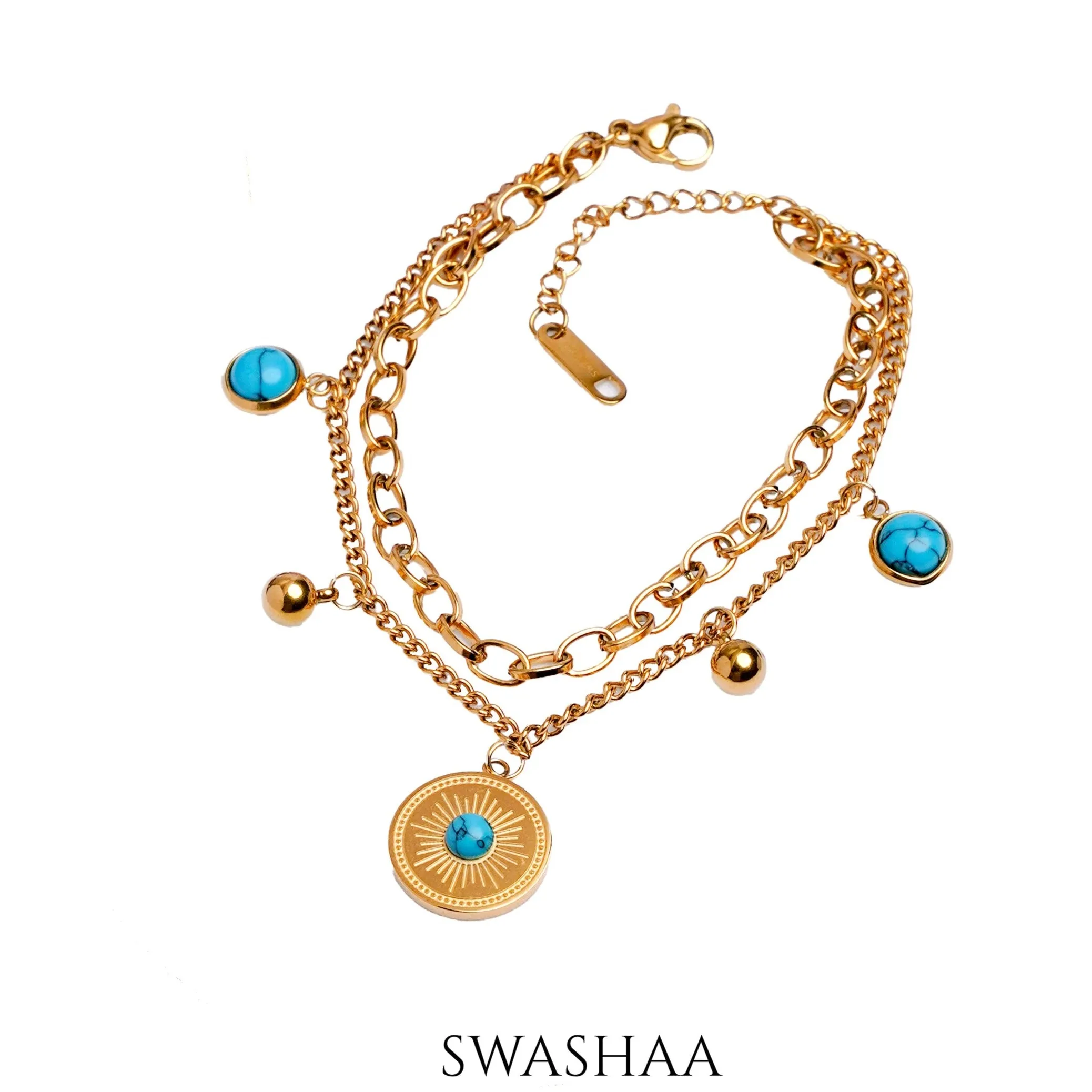 Aahana Eye 18K Gold Plated  Bracelet