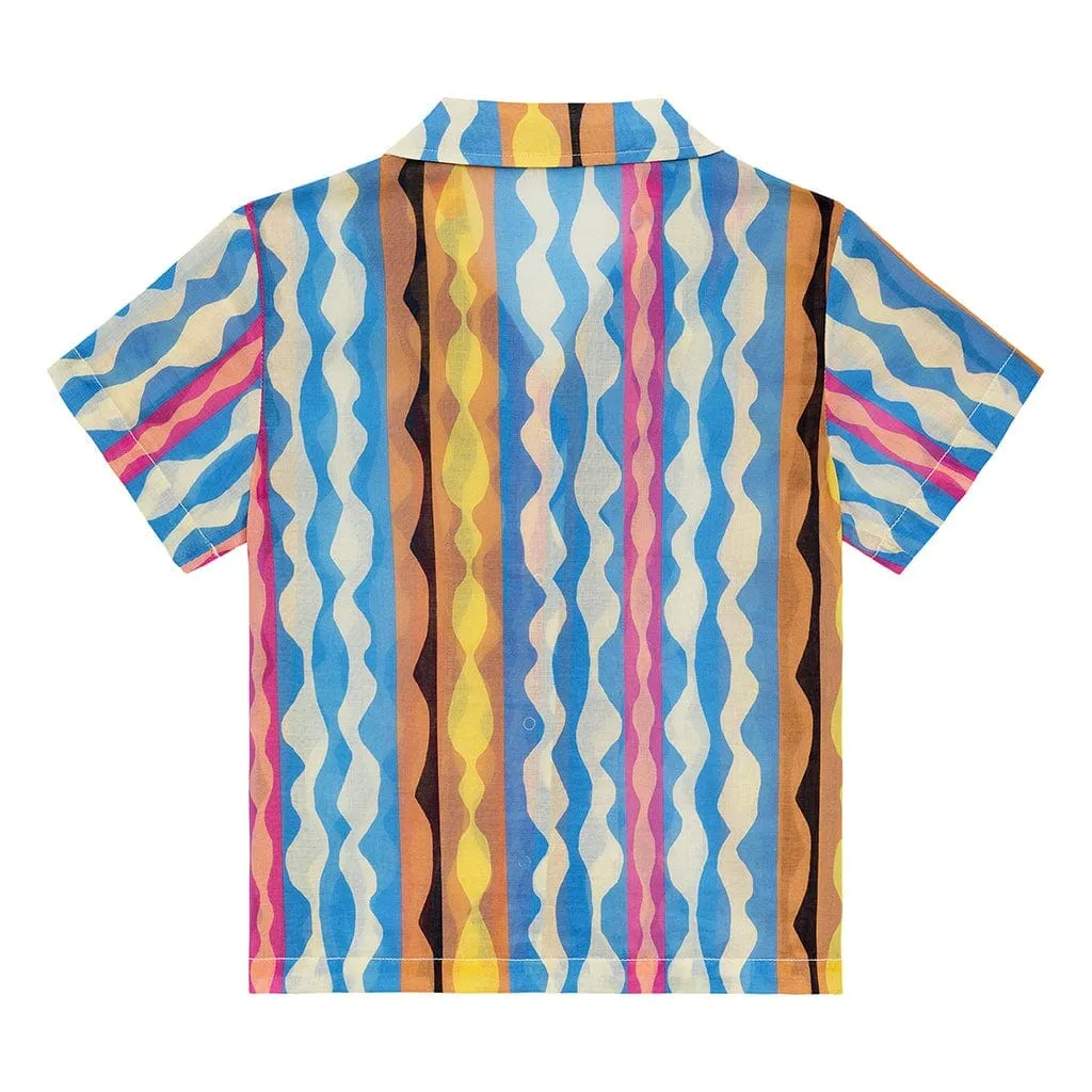 Abstract Mini Button Down Shirt