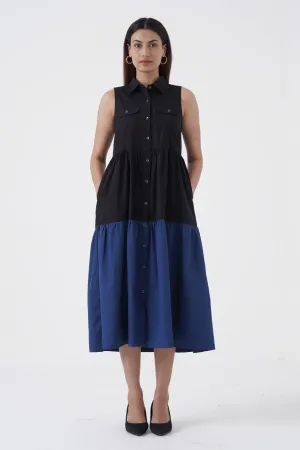 Affable - Shirt tier dress - Blue