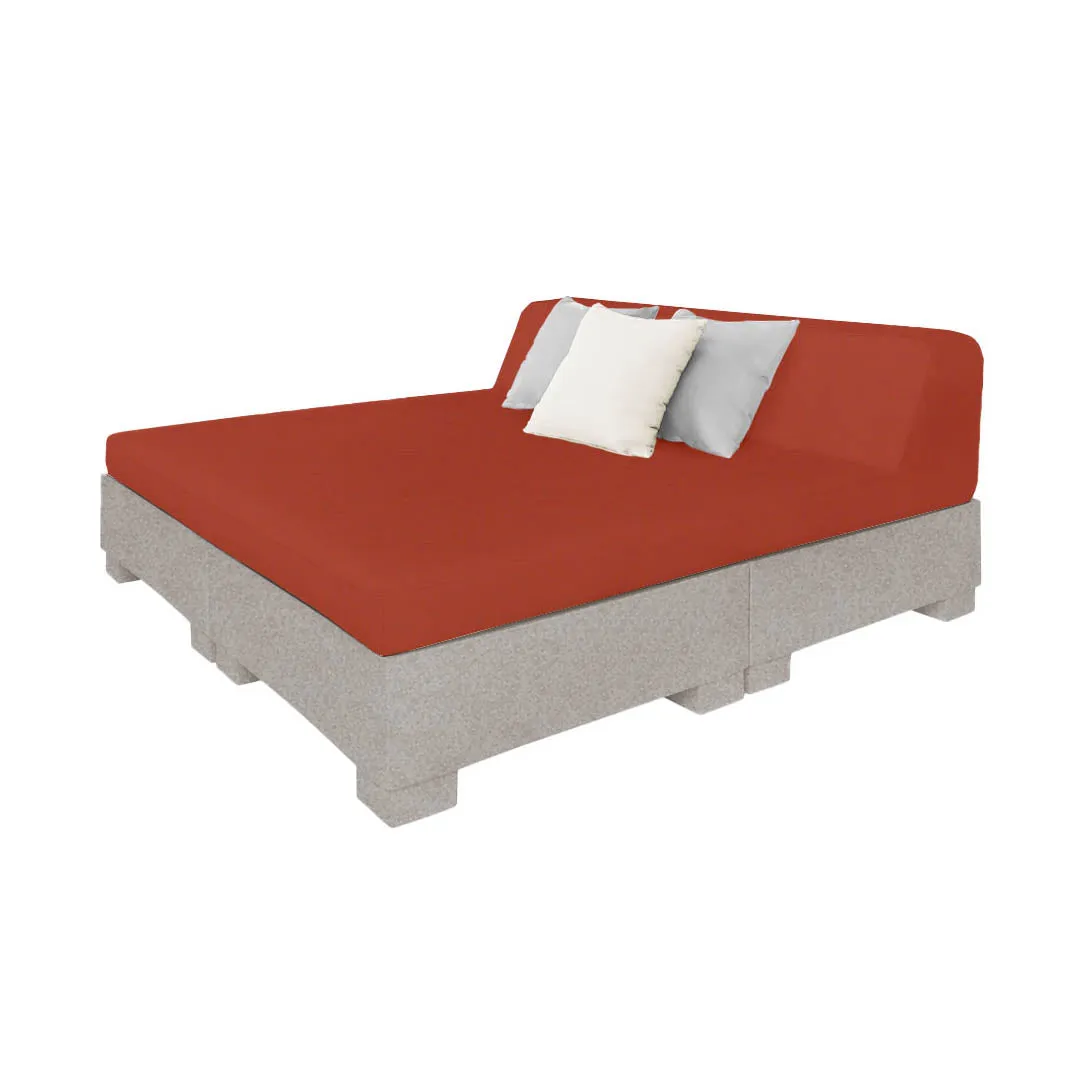Affinity Square Sunbed with Backrest - Pool & Patio Daybed