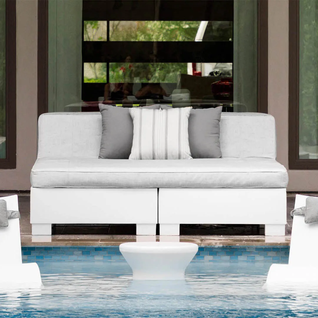 Affinity Square Sunbed with Backrest - Pool & Patio Daybed