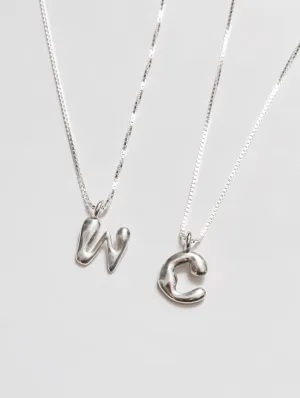 Alphabet Charm Necklace in Sterling Silver