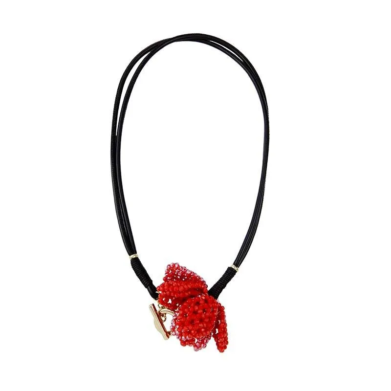 Alpine Plants Statement Handmade Pendant Necklace