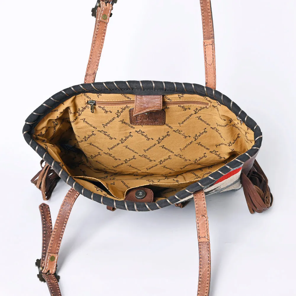 American Darling ADBG1115 Tote Saddle Blanket Genuine Leather Women Bag Western Handbag Purse