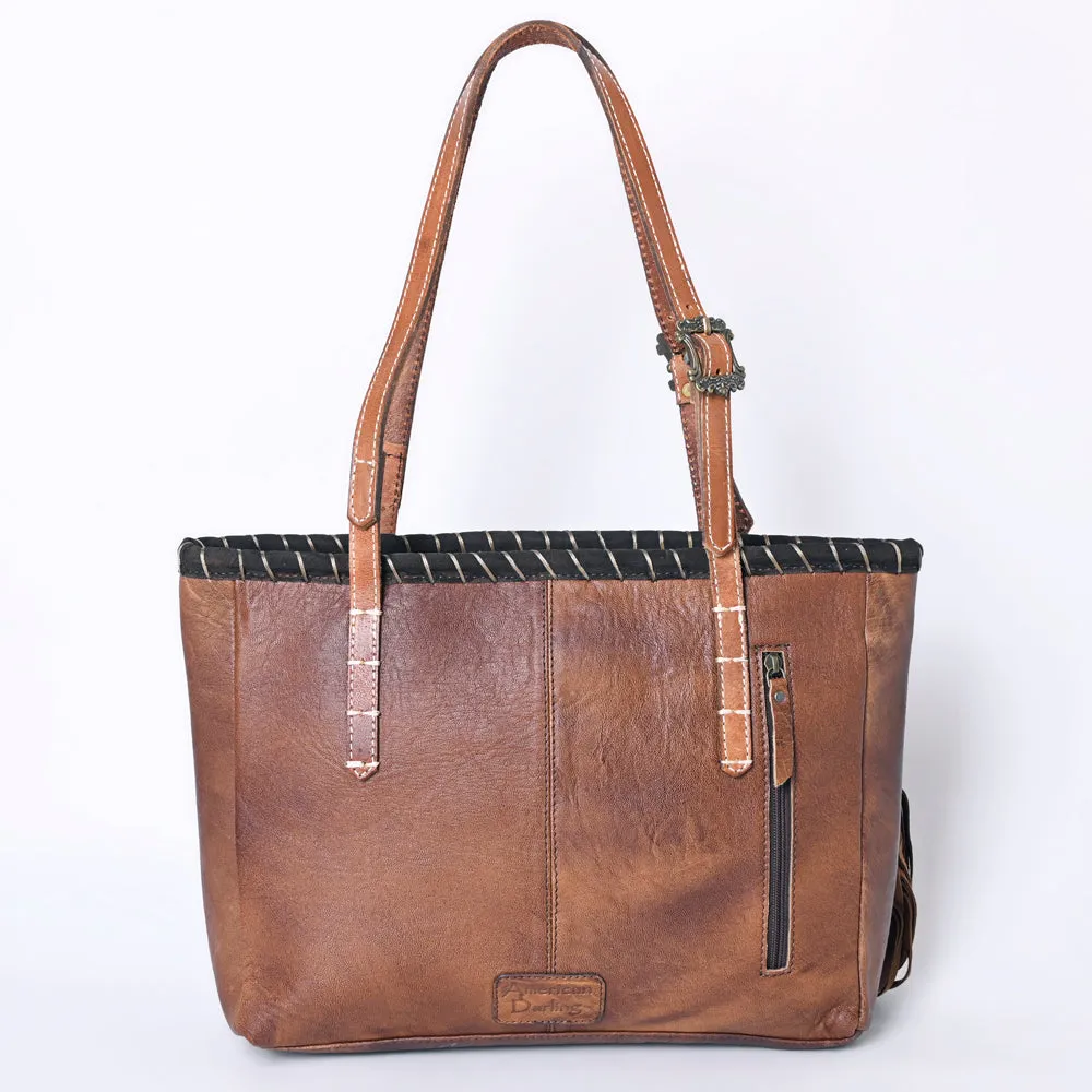 American Darling ADBG1115 Tote Saddle Blanket Genuine Leather Women Bag Western Handbag Purse