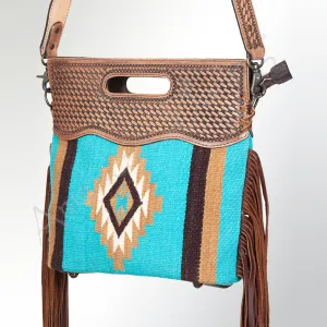 American Darling ADBG265BR Tote Saddle Blanket Genuine Leather Women Bag Western Handbag Purse