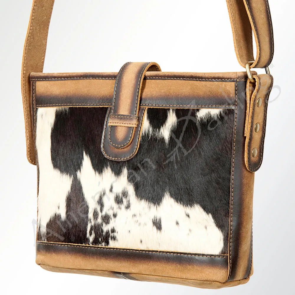 American Darling ADBGI131B Cross Body Hair On Genuine Leather Women Bag Western Handbag Purse