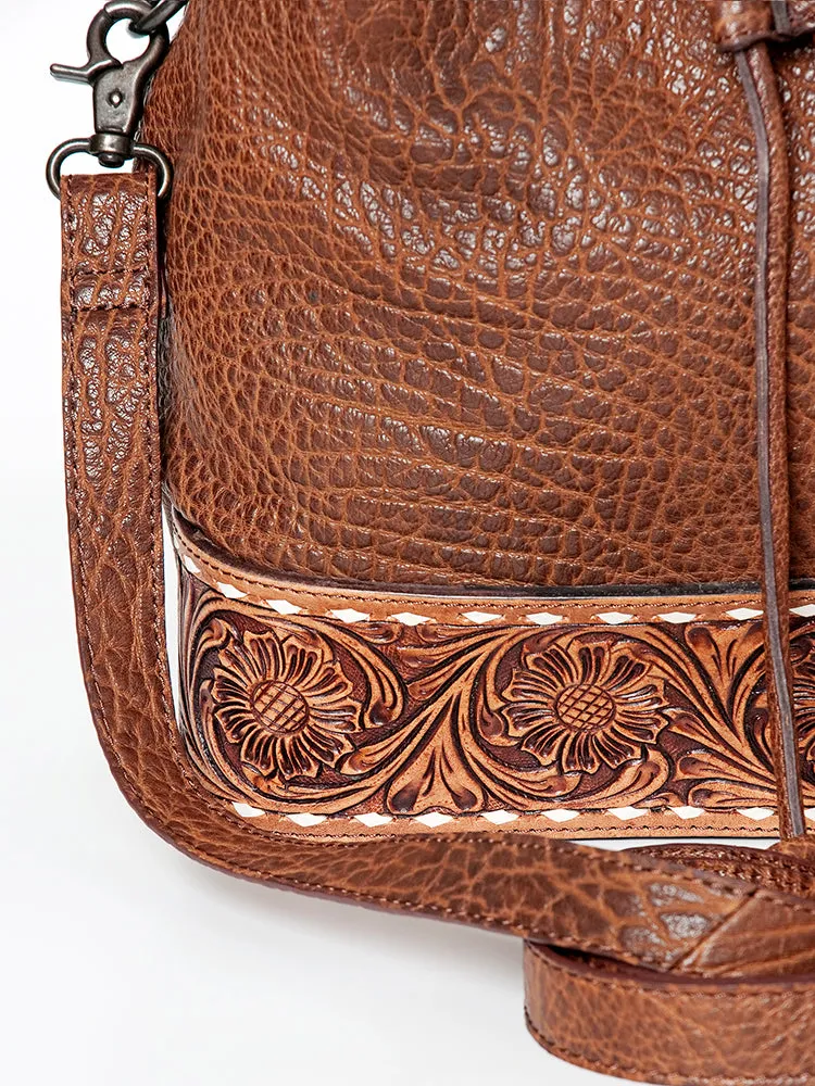 American Darling ADBGZ454A Tote Hand Tooled Genuine Leather women bag western handbag purse