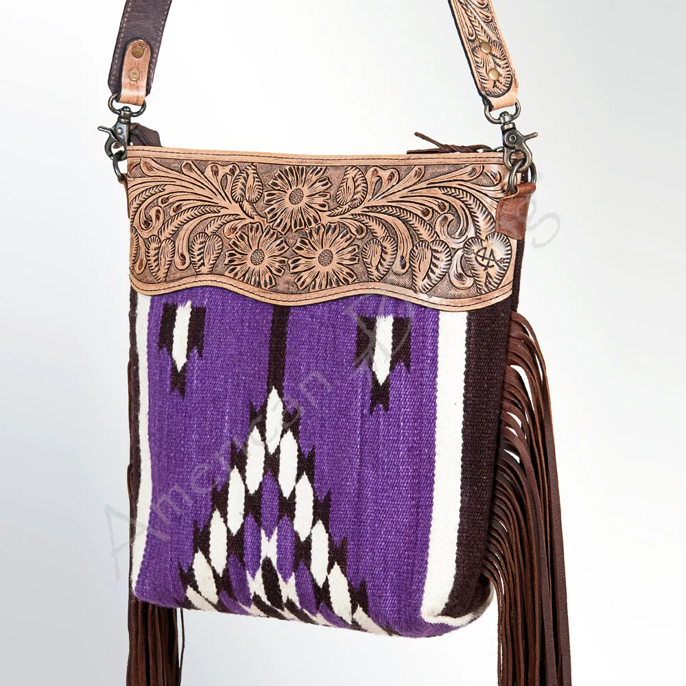American Darling Signature Crossbody Hand Tooled Saddle Blanket Genuine Leather Women Bag Western Handbag Purse