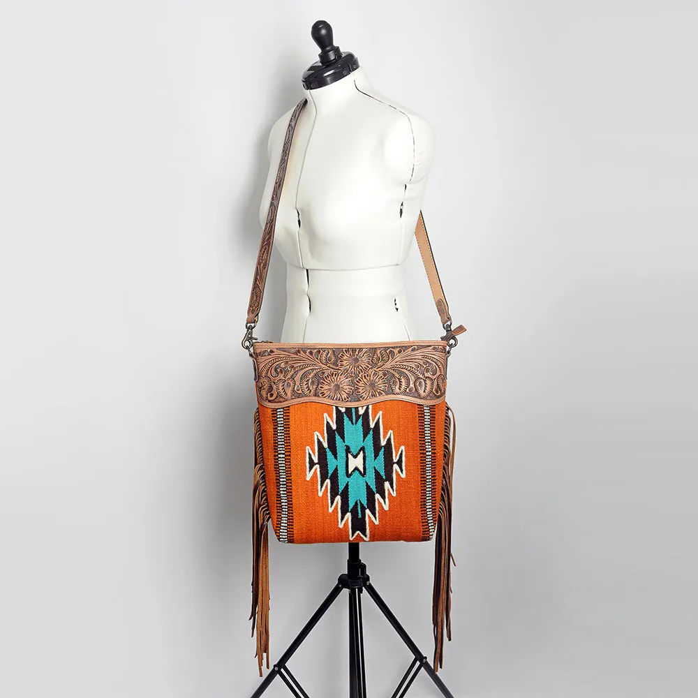 American Darling Signature Crossbody Hand Tooled Saddle Blanket Genuine Leather Women Bag Western Handbag Purse
