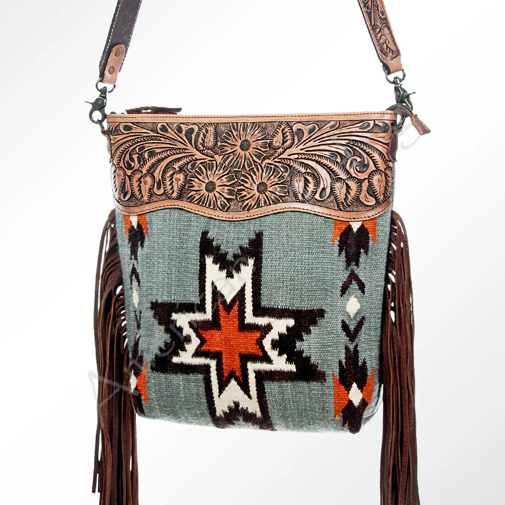 American Darling Signature Crossbody Hand Tooled Saddle Blanket Genuine Leather Women Bag Western Handbag Purse