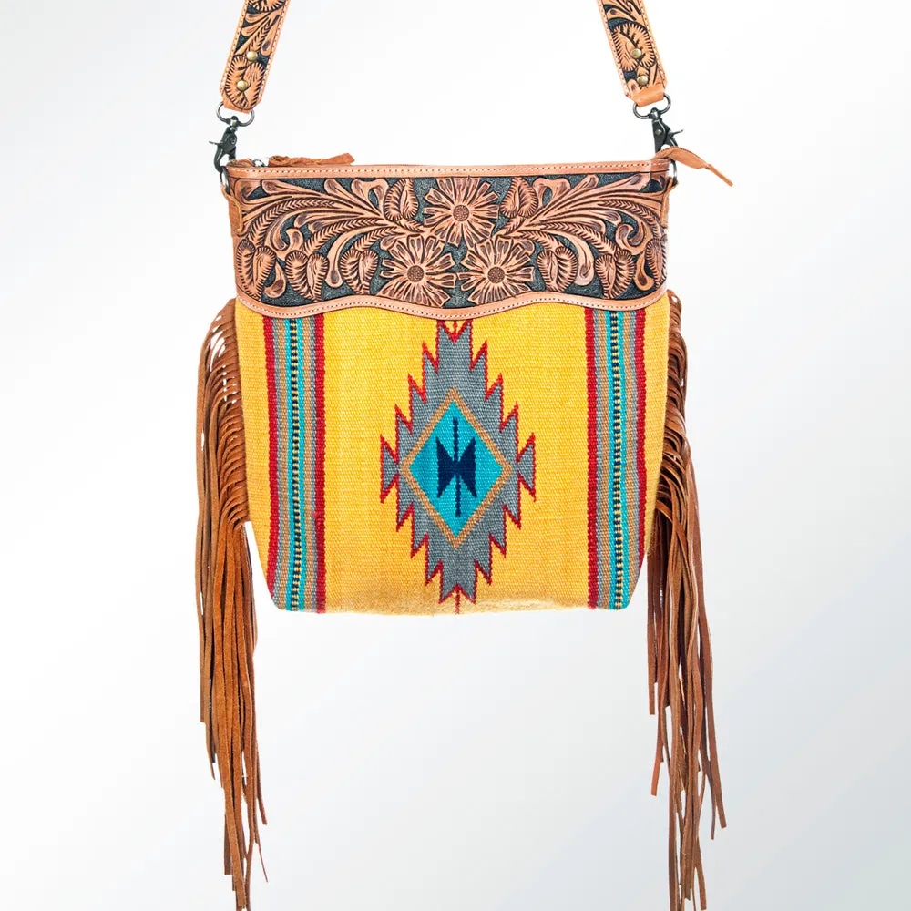 American Darling Signature Crossbody Hand Tooled Saddle Blanket Genuine Leather Women Bag Western Handbag Purse