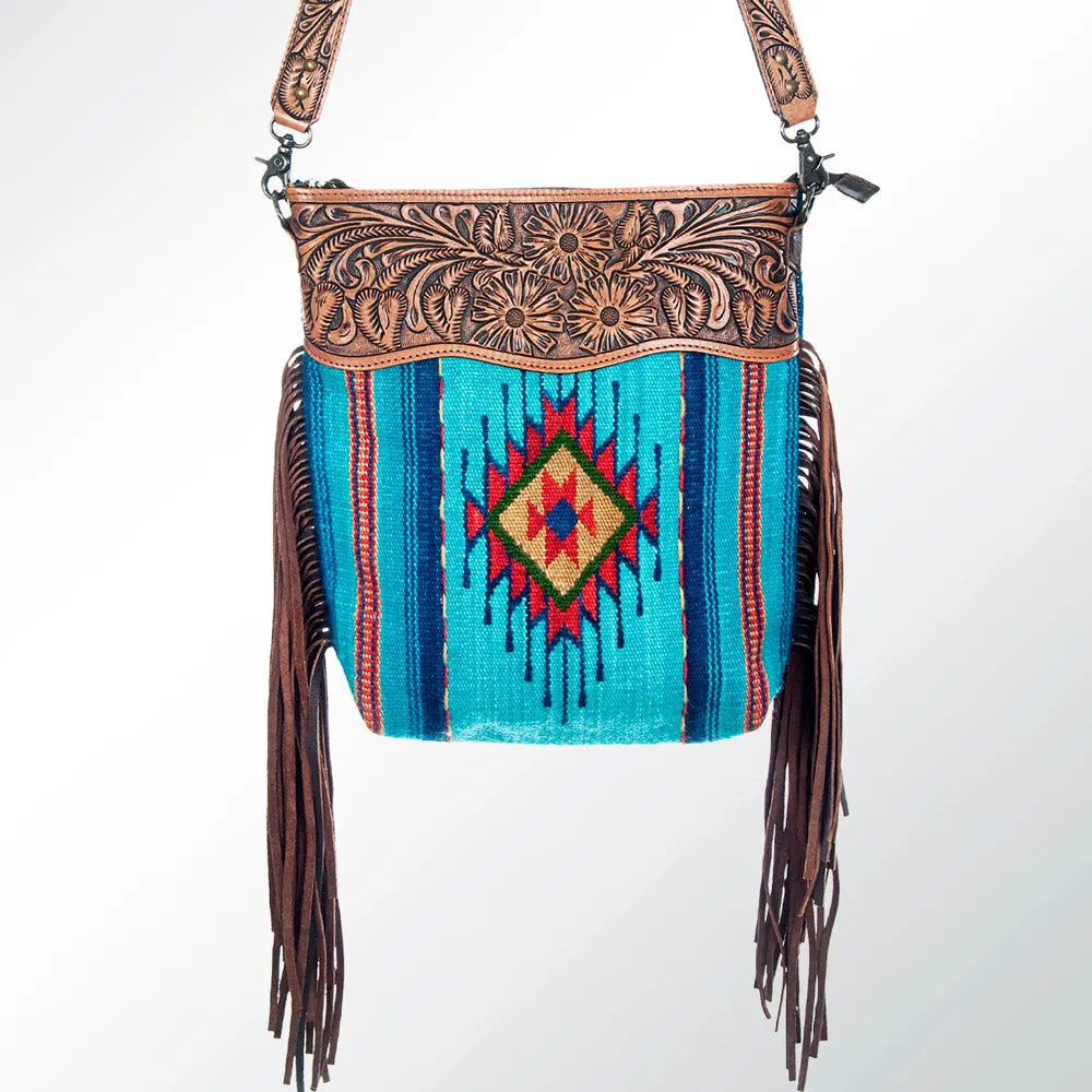American Darling Signature Crossbody Hand Tooled Saddle Blanket Genuine Leather Women Bag Western Handbag Purse
