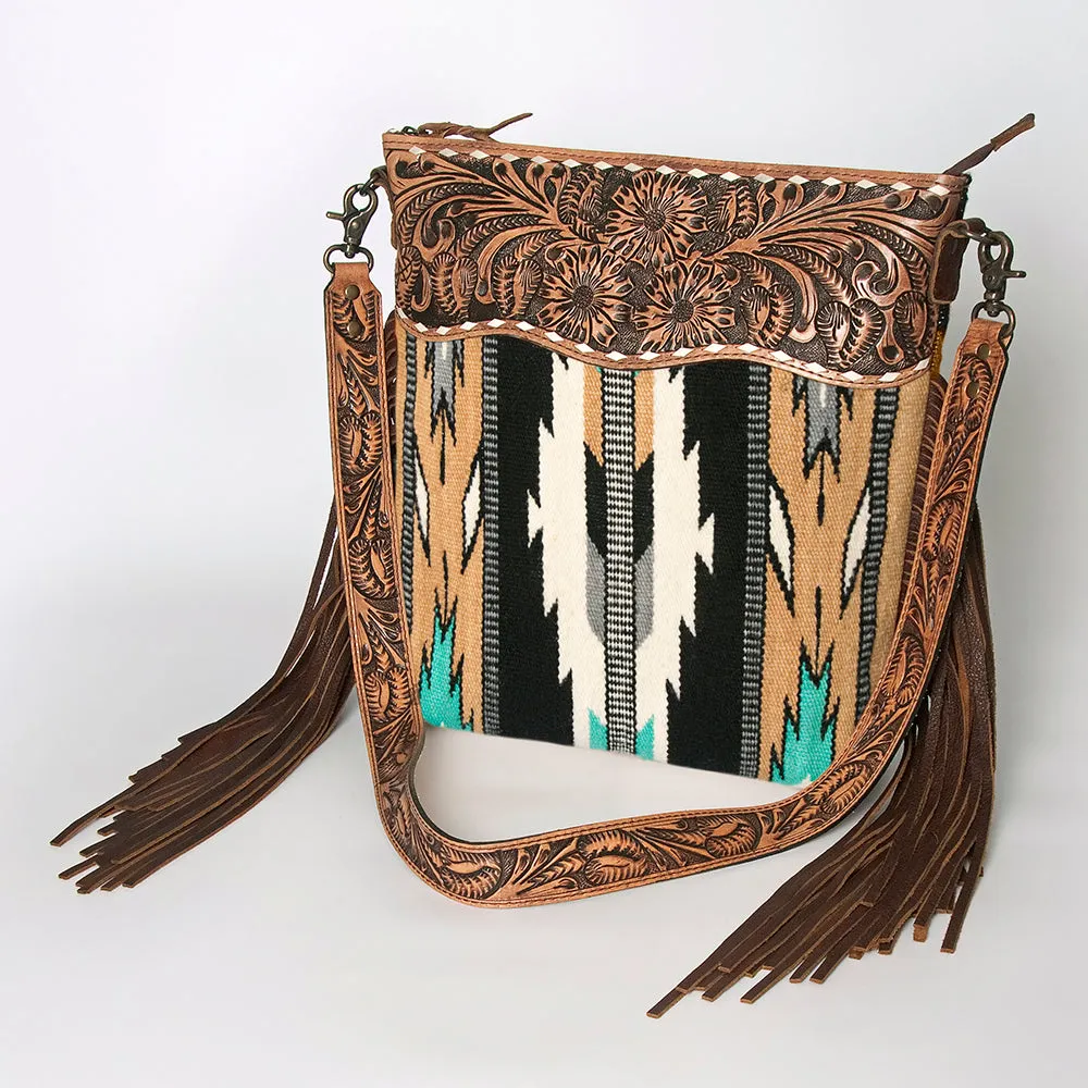 American Darling Signature Crossbody Hand Tooled Saddle Blanket Genuine Leather Women Bag Western Handbag Purse