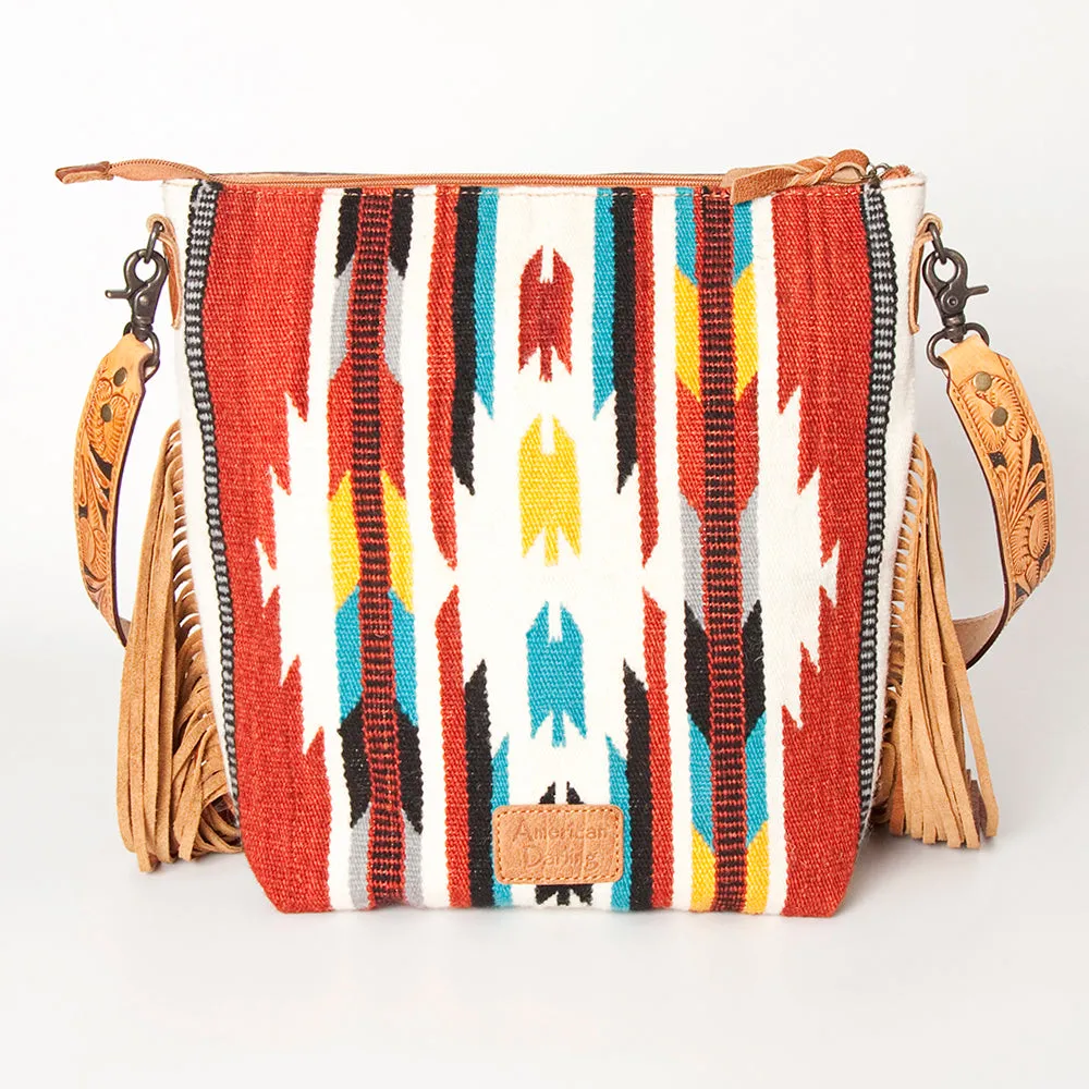 American Darling Signature Crossbody Hand Tooled Saddle Blanket Genuine Leather Women Bag Western Handbag Purse