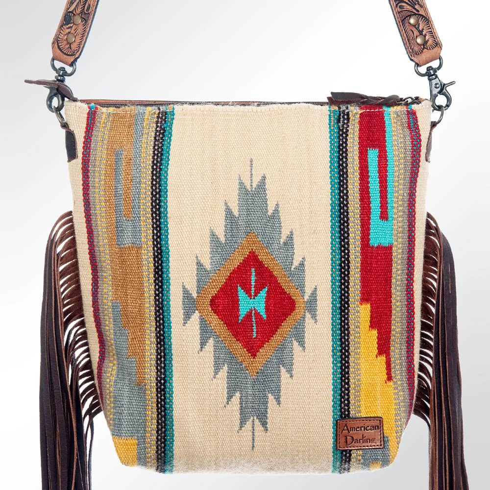 American Darling Signature Crossbody Hand Tooled Saddle Blanket Genuine Leather Women Bag Western Handbag Purse