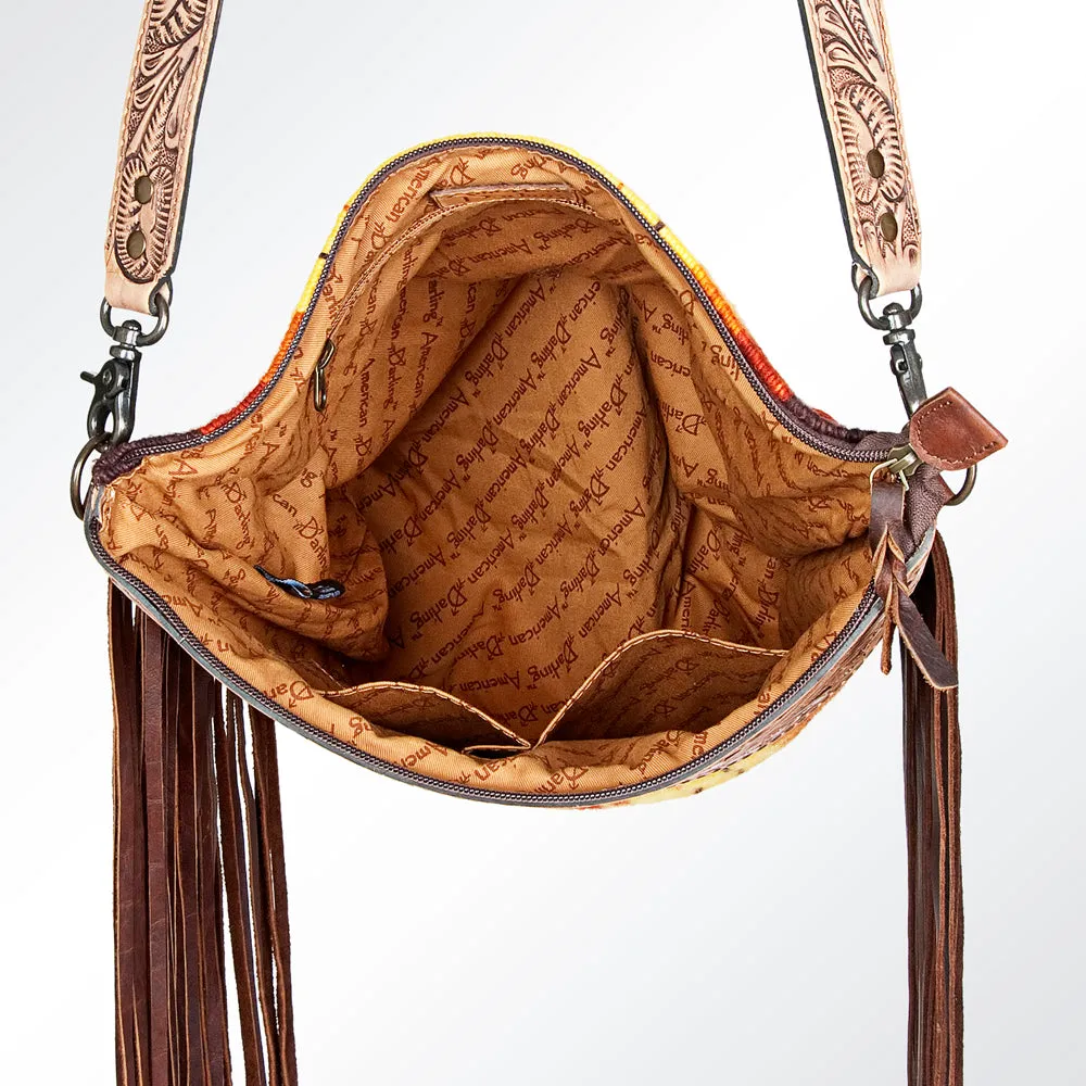American Darling Signature Crossbody Hand Tooled Saddle Blanket Genuine Leather Women Bag Western Handbag Purse