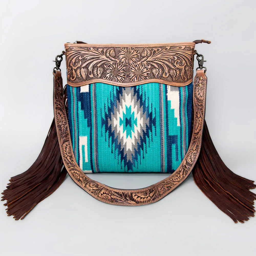 American Darling Signature Crossbody Hand Tooled Saddle Blanket Genuine Leather Women Bag Western Handbag Purse