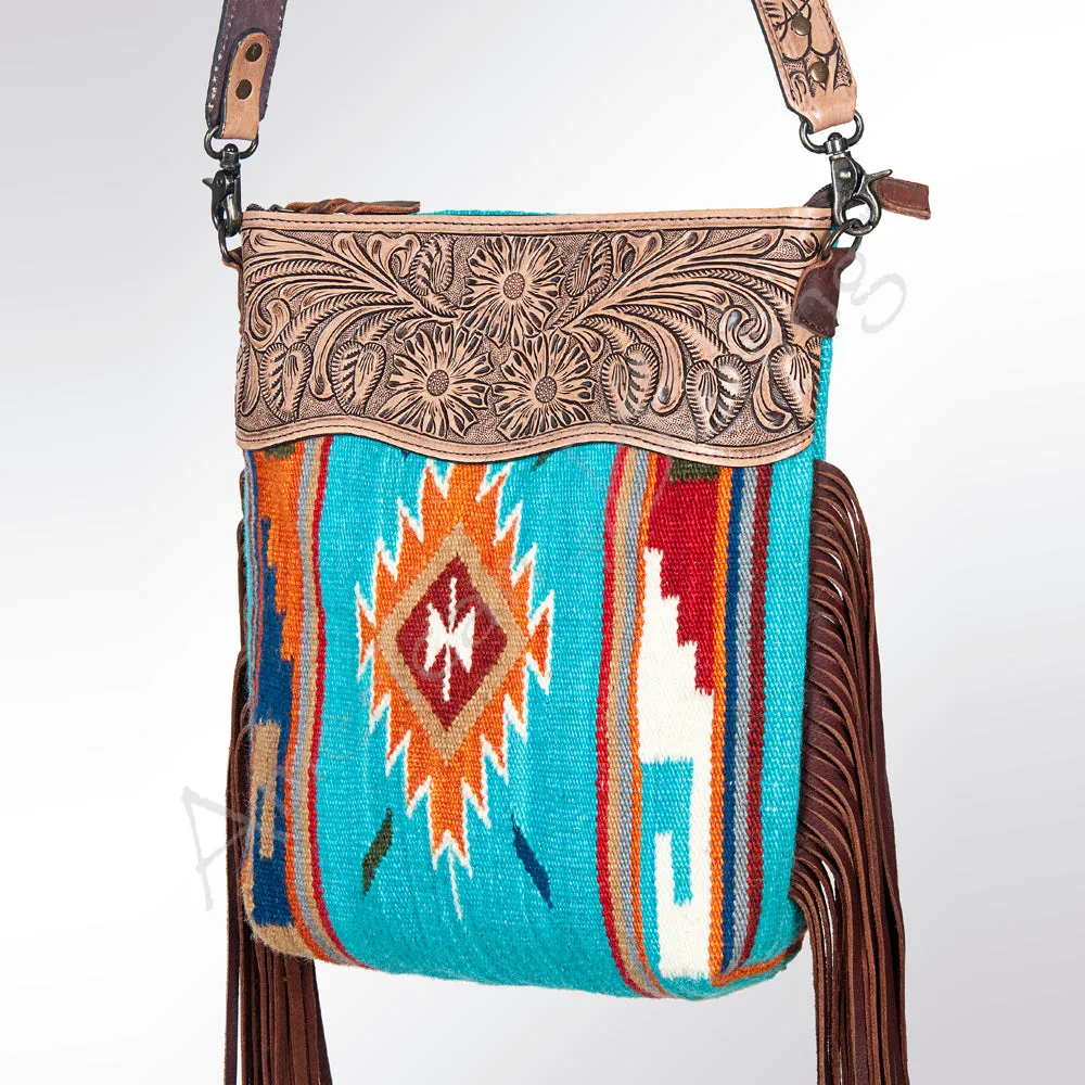 American Darling Signature Crossbody Hand Tooled Saddle Blanket Genuine Leather Women Bag Western Handbag Purse
