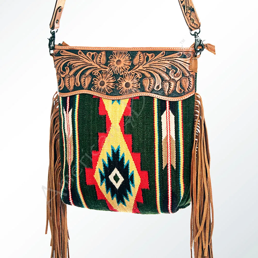 American Darling Signature Crossbody Hand Tooled Saddle Blanket Genuine Leather Women Bag Western Handbag Purse
