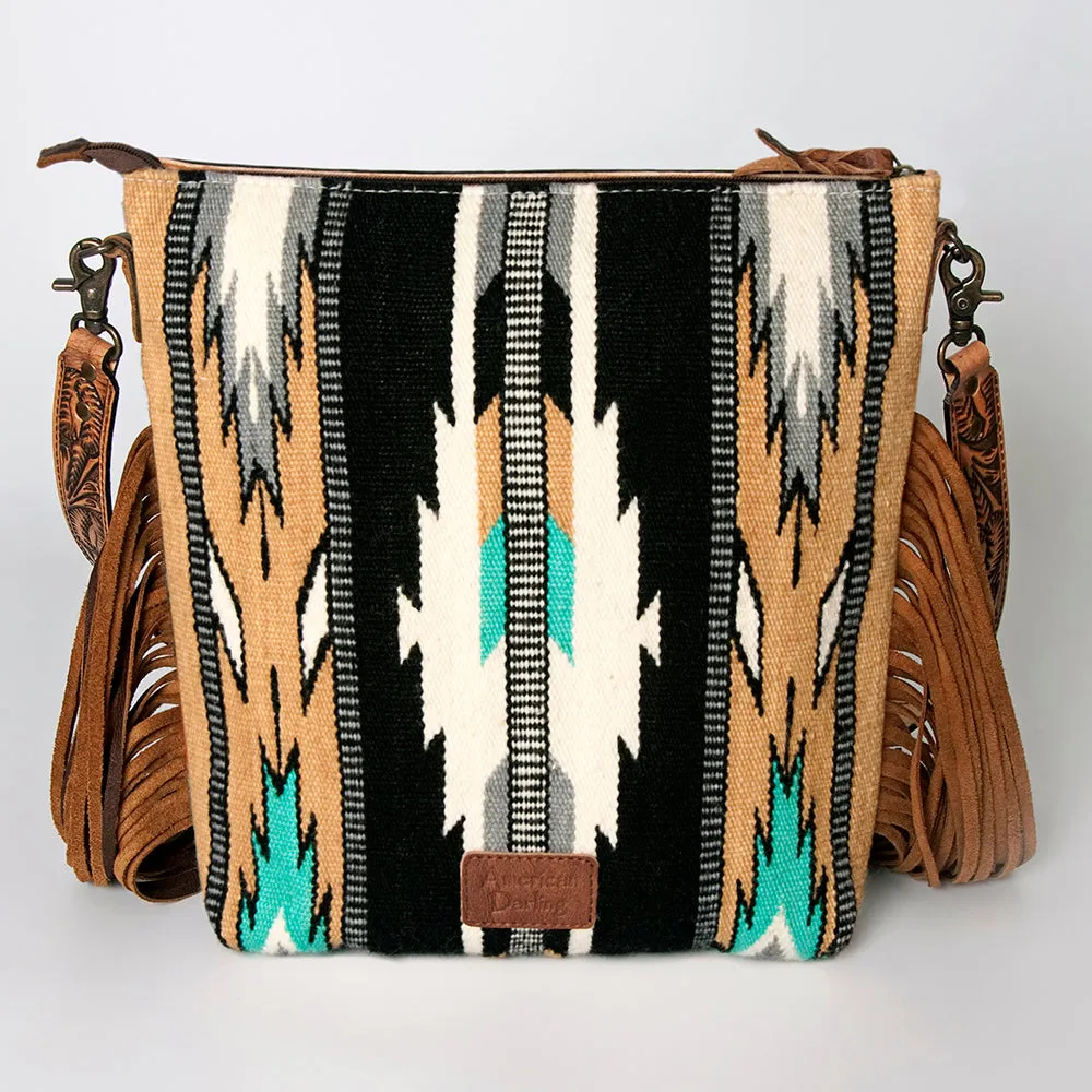 American Darling Signature Crossbody Hand Tooled Saddle Blanket Genuine Leather Women Bag Western Handbag Purse