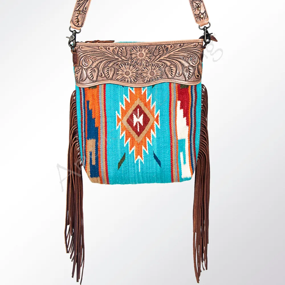 American Darling Signature Crossbody Hand Tooled Saddle Blanket Genuine Leather Women Bag Western Handbag Purse