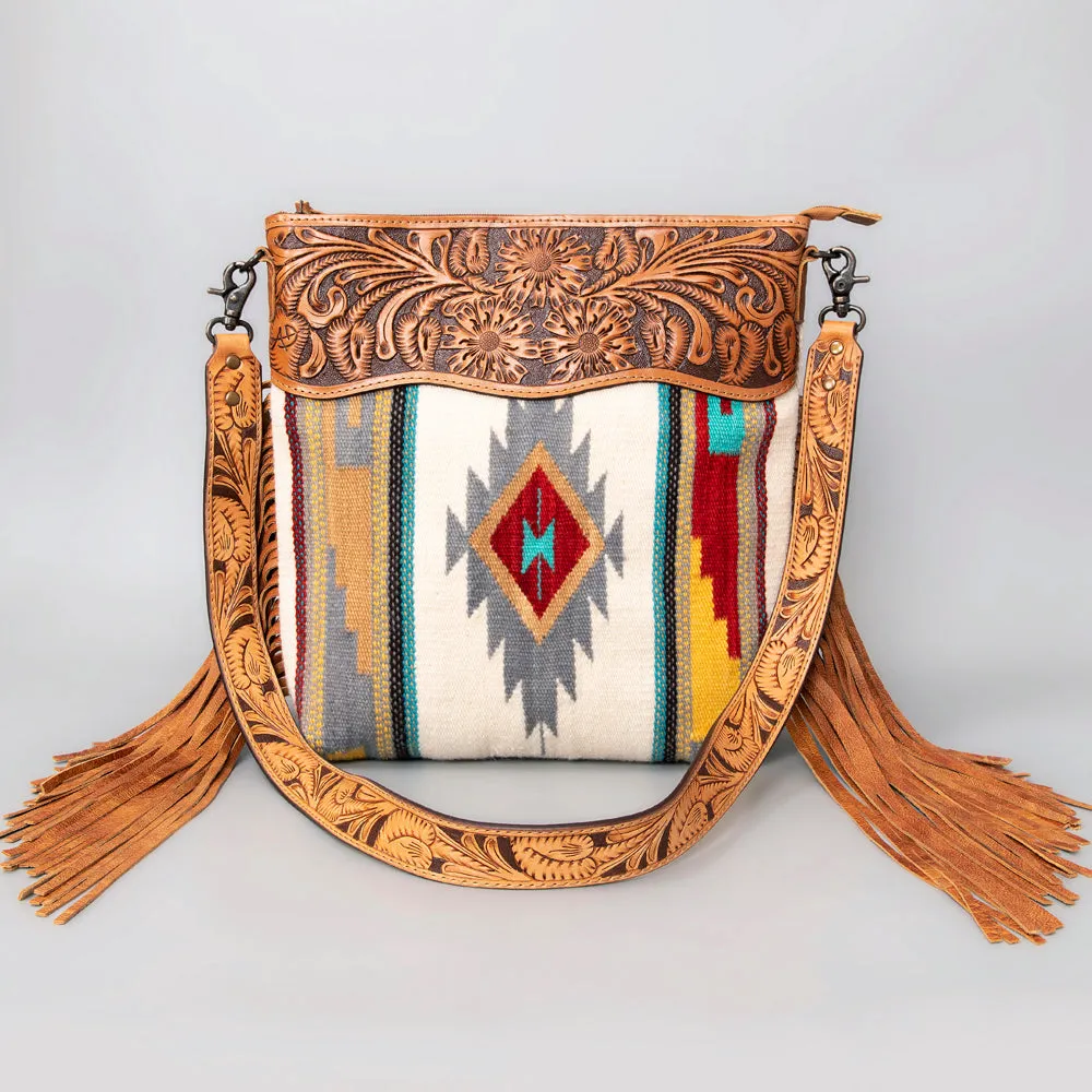 American Darling Signature Crossbody Hand Tooled Saddle Blanket Genuine Leather Women Bag Western Handbag Purse