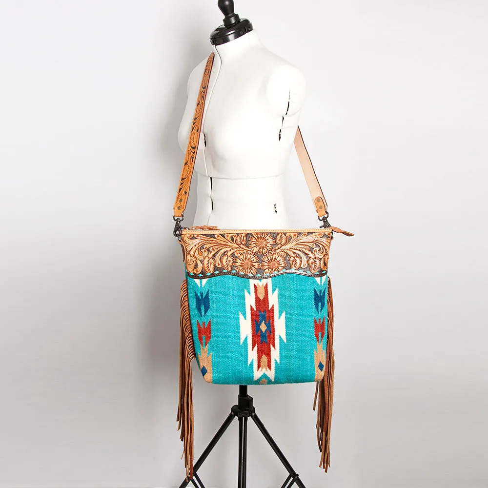 American Darling Signature Crossbody Hand Tooled Saddle Blanket Genuine Leather Women Bag Western Handbag Purse