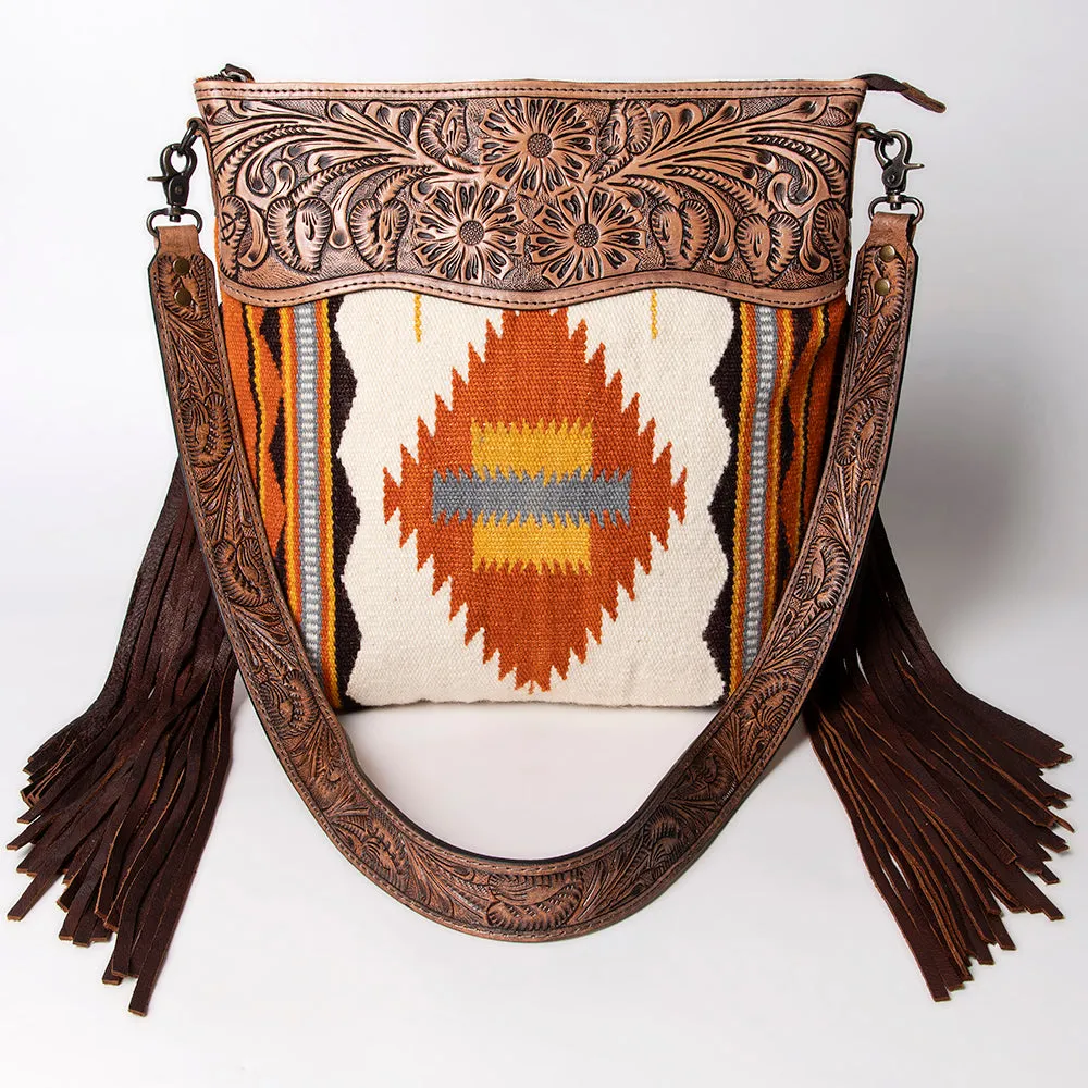 American Darling Signature Crossbody Hand Tooled Saddle Blanket Genuine Leather Women Bag Western Handbag Purse