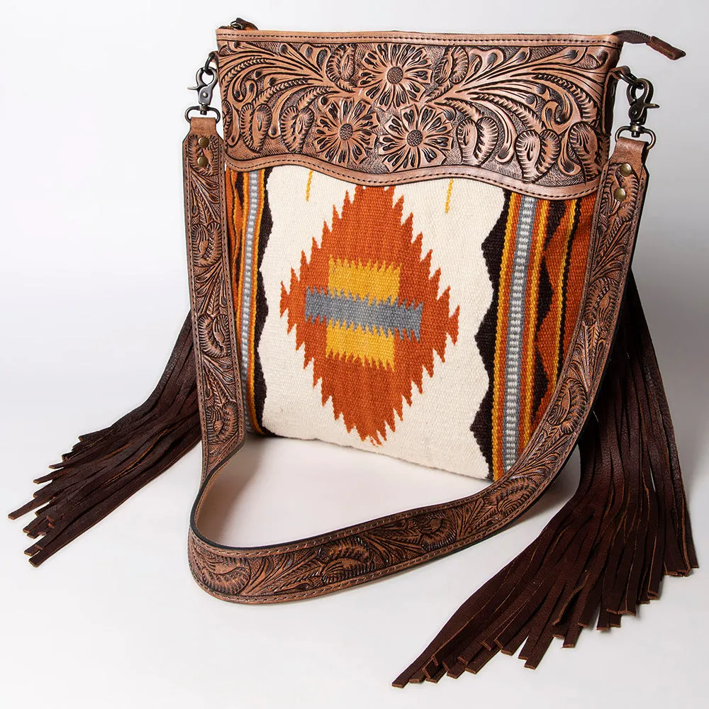 American Darling Signature Crossbody Hand Tooled Saddle Blanket Genuine Leather Women Bag Western Handbag Purse