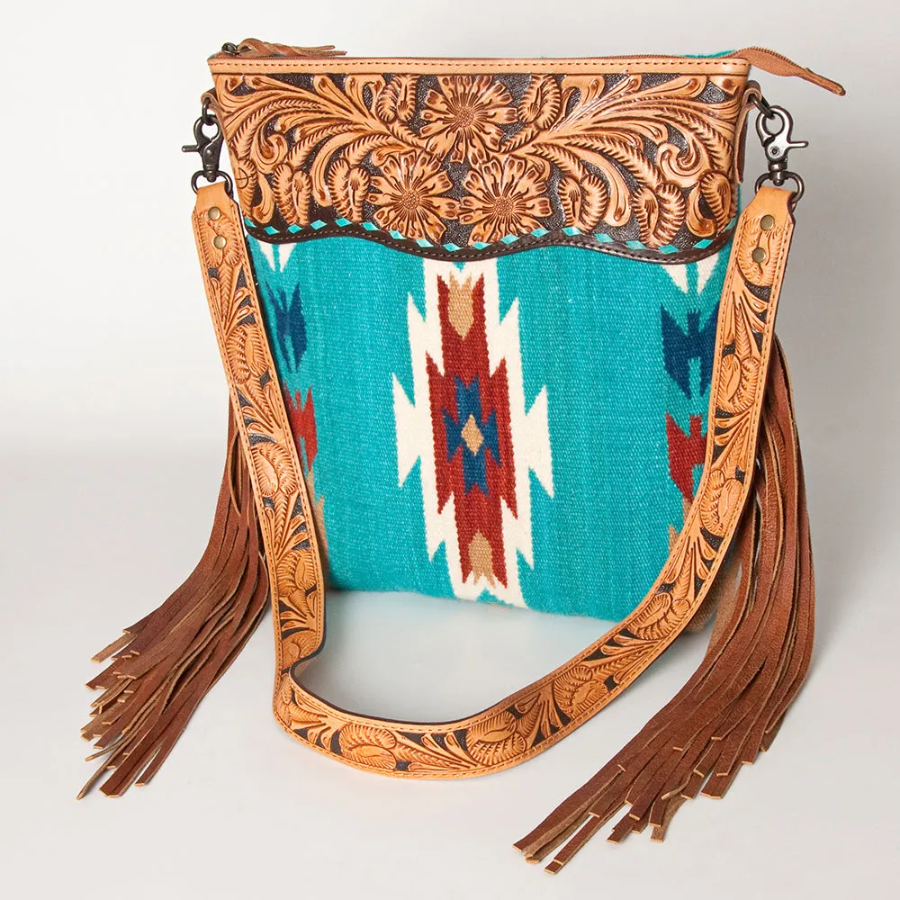 American Darling Signature Crossbody Hand Tooled Saddle Blanket Genuine Leather Women Bag Western Handbag Purse