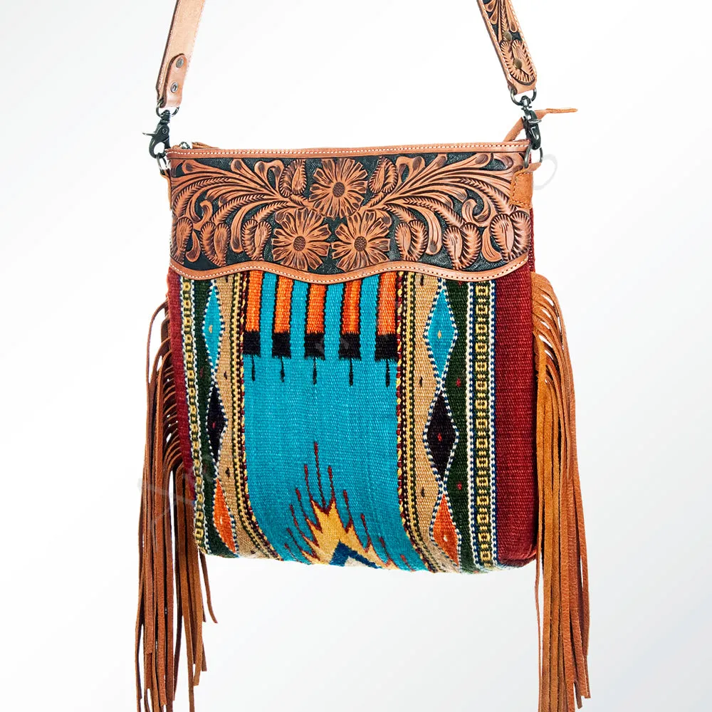 American Darling Signature Crossbody Hand Tooled Saddle Blanket Genuine Leather Women Bag Western Handbag Purse