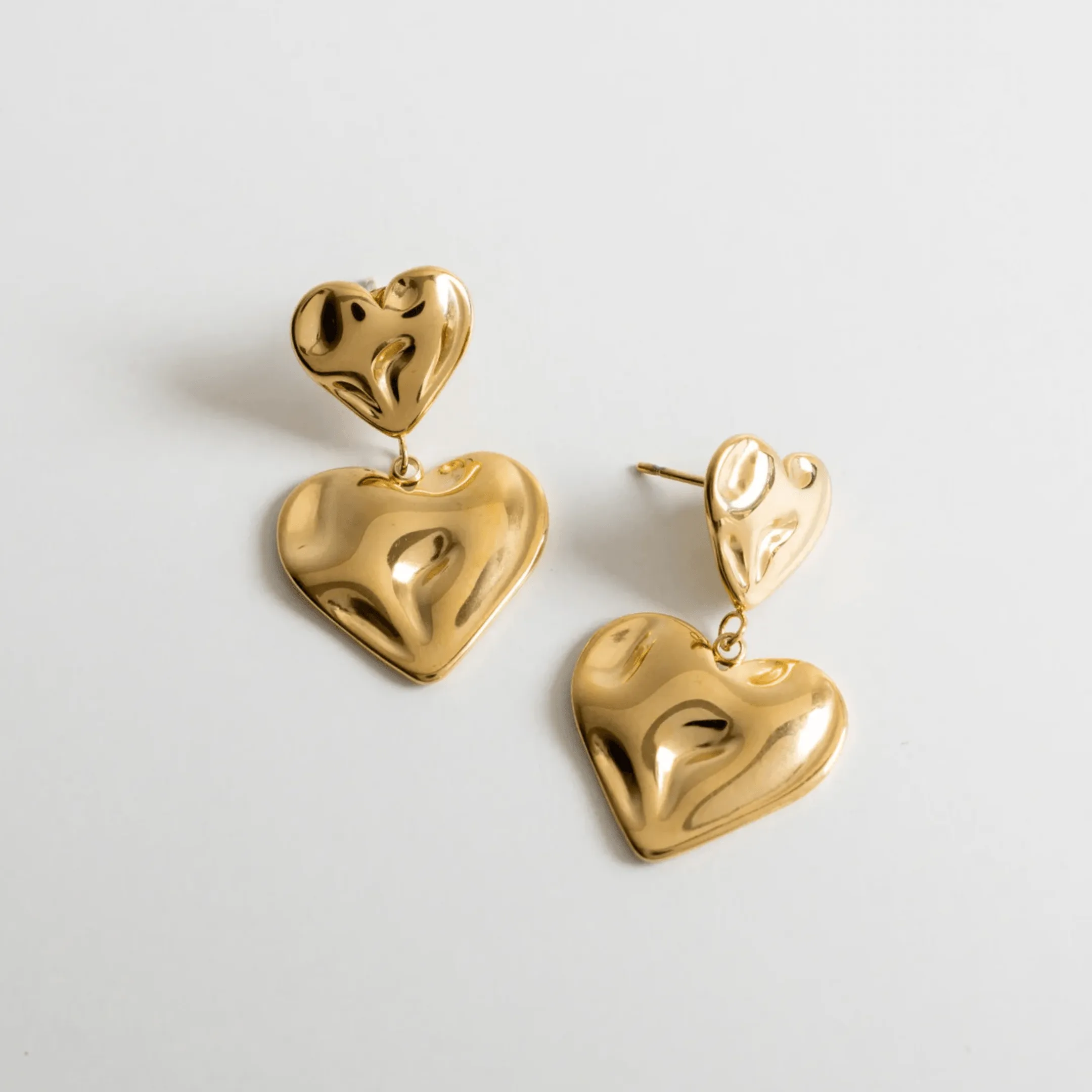 Asmara Heart Earrings - Gold