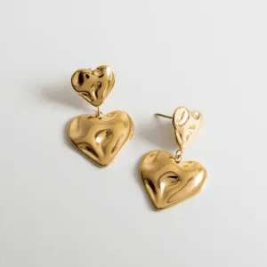 Asmara Heart Earrings - Gold