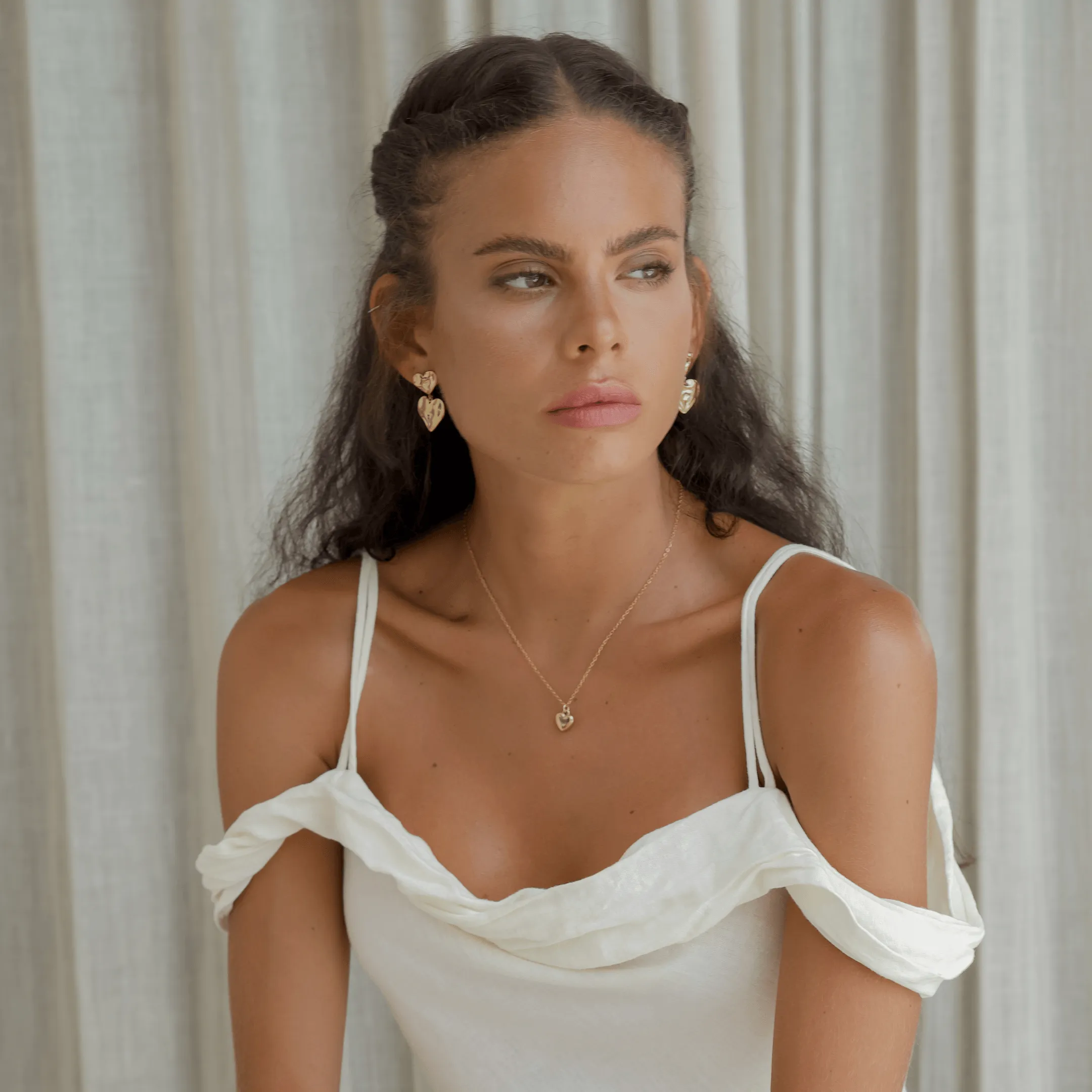 Asmara Heart Earrings - Gold