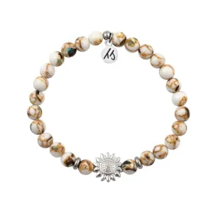 Beaded Moments Bracelet- Sunflower Sterling Silver Charm