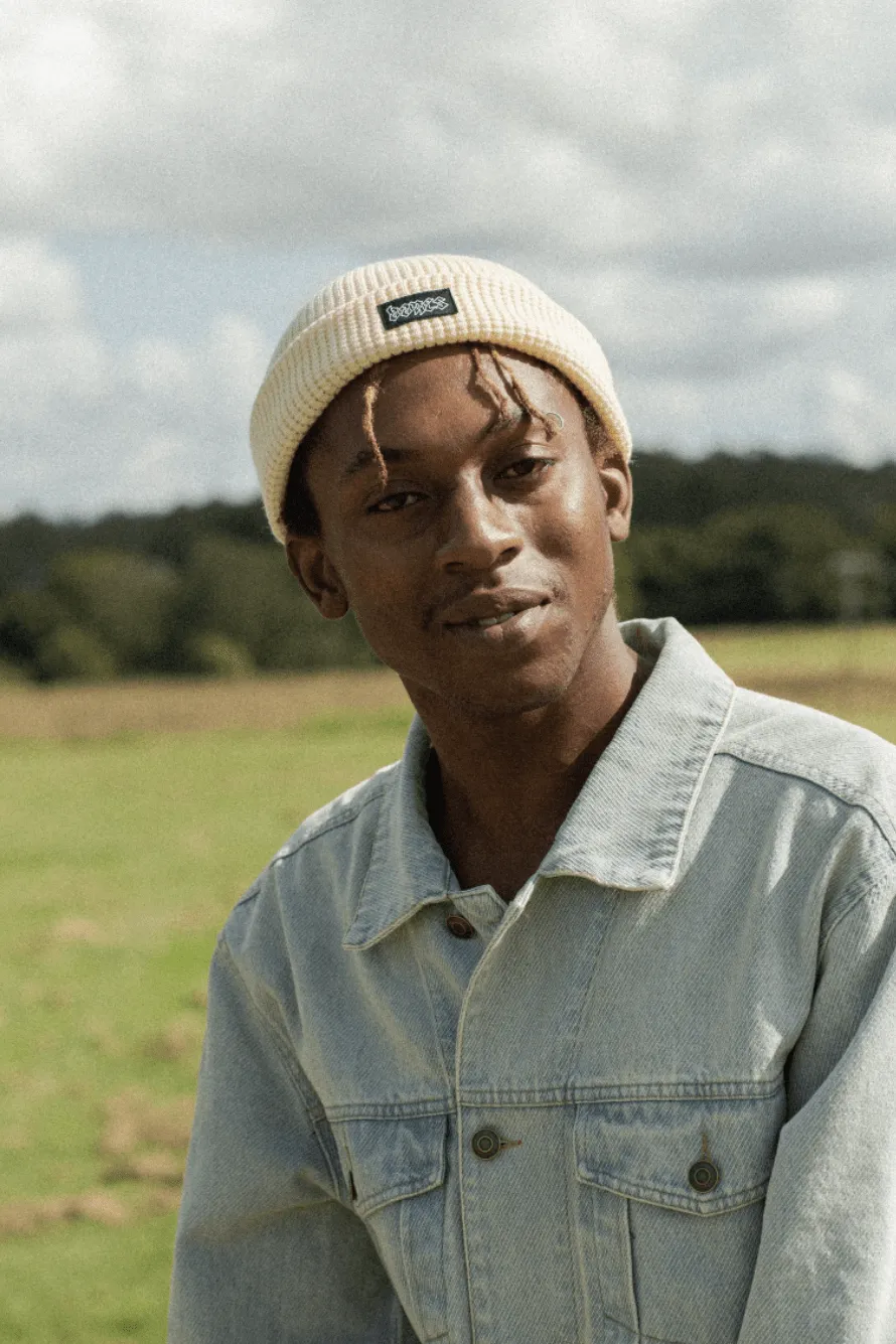 BILLY BONES CLUB WAFFLE KNIT BEANIE - CREAM