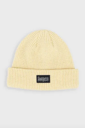 BILLY BONES CLUB WAFFLE KNIT BEANIE - CREAM