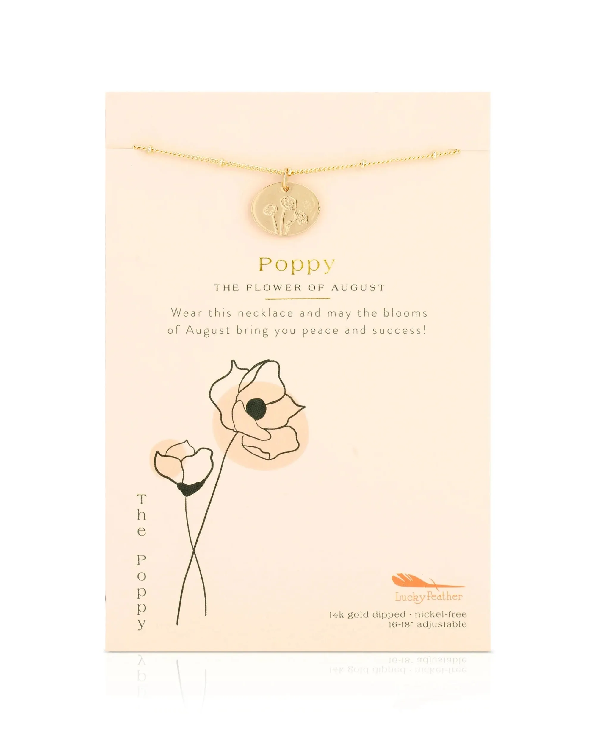 Birth Flower Necklace - August
